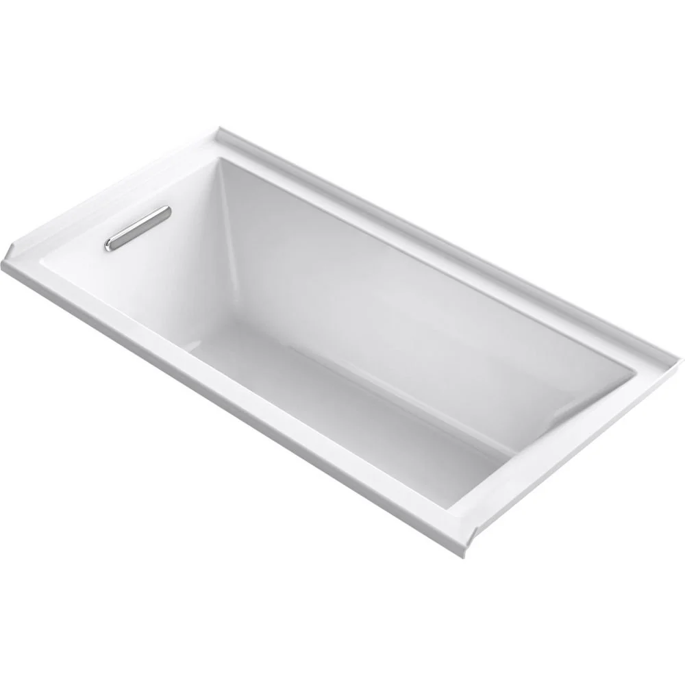 Kohler 1121-L-0 Underscore® 60" x 30" alcove bath, left drain, White