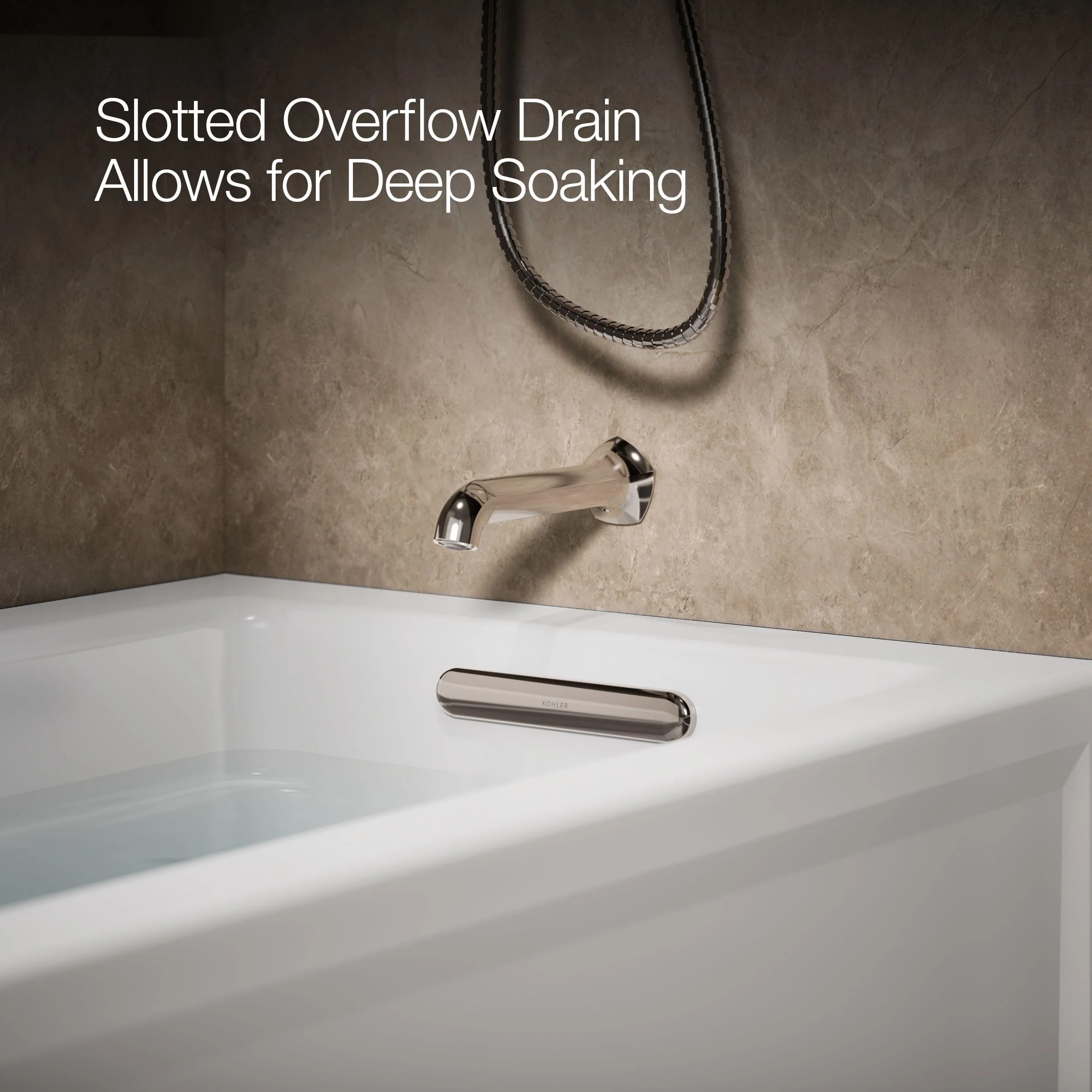 Kohler 1948-RA-0 Archer® 66" x 32" alcove bath, right drain, White - Image 5