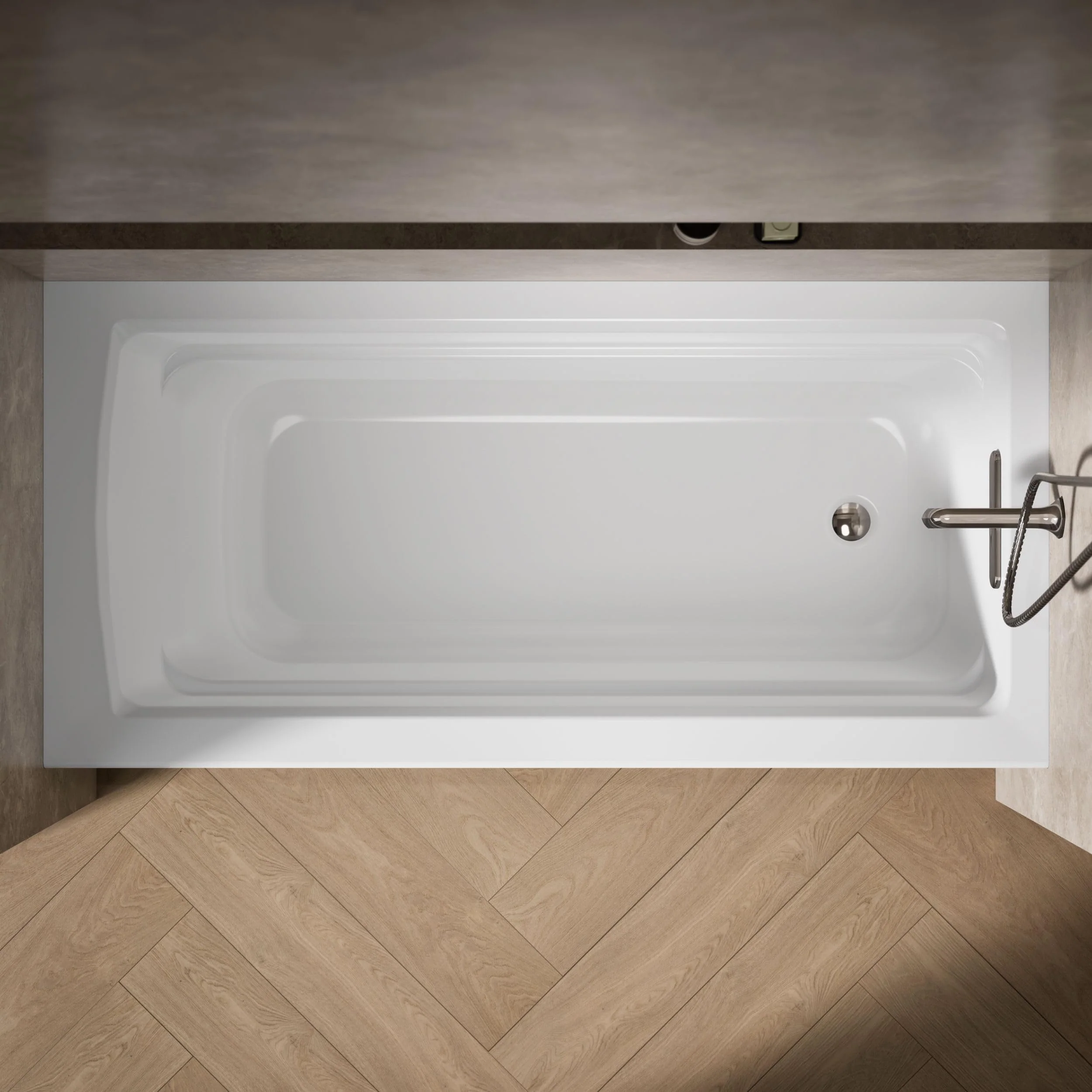 Kohler 1948-RA-0 Archer® 66" x 32" alcove bath, right drain, White - Image 7