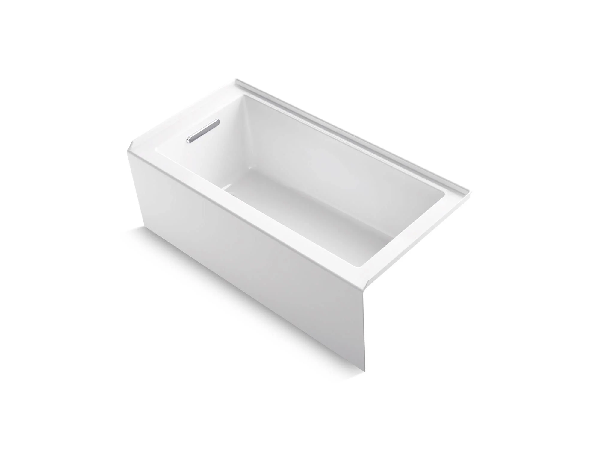 Kohler 20201-LA-0 Underscore® 60" x 30" alcove bath with integral apron, integral flange, and left-hand drain, White