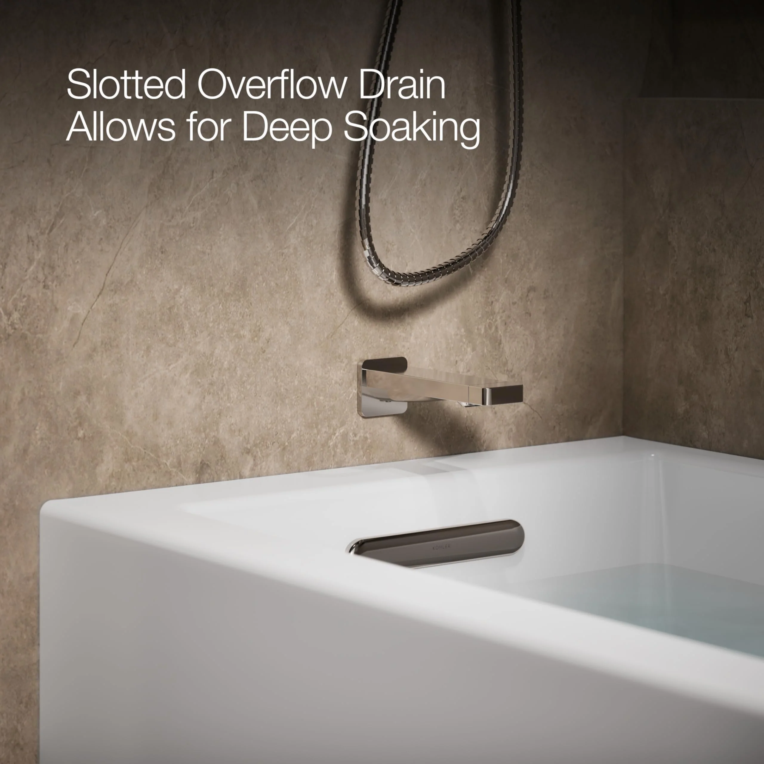 Kohler 20201-LA-0 Underscore® 60" x 30" alcove bath with integral apron, integral flange, and left-hand drain, White - Image 5