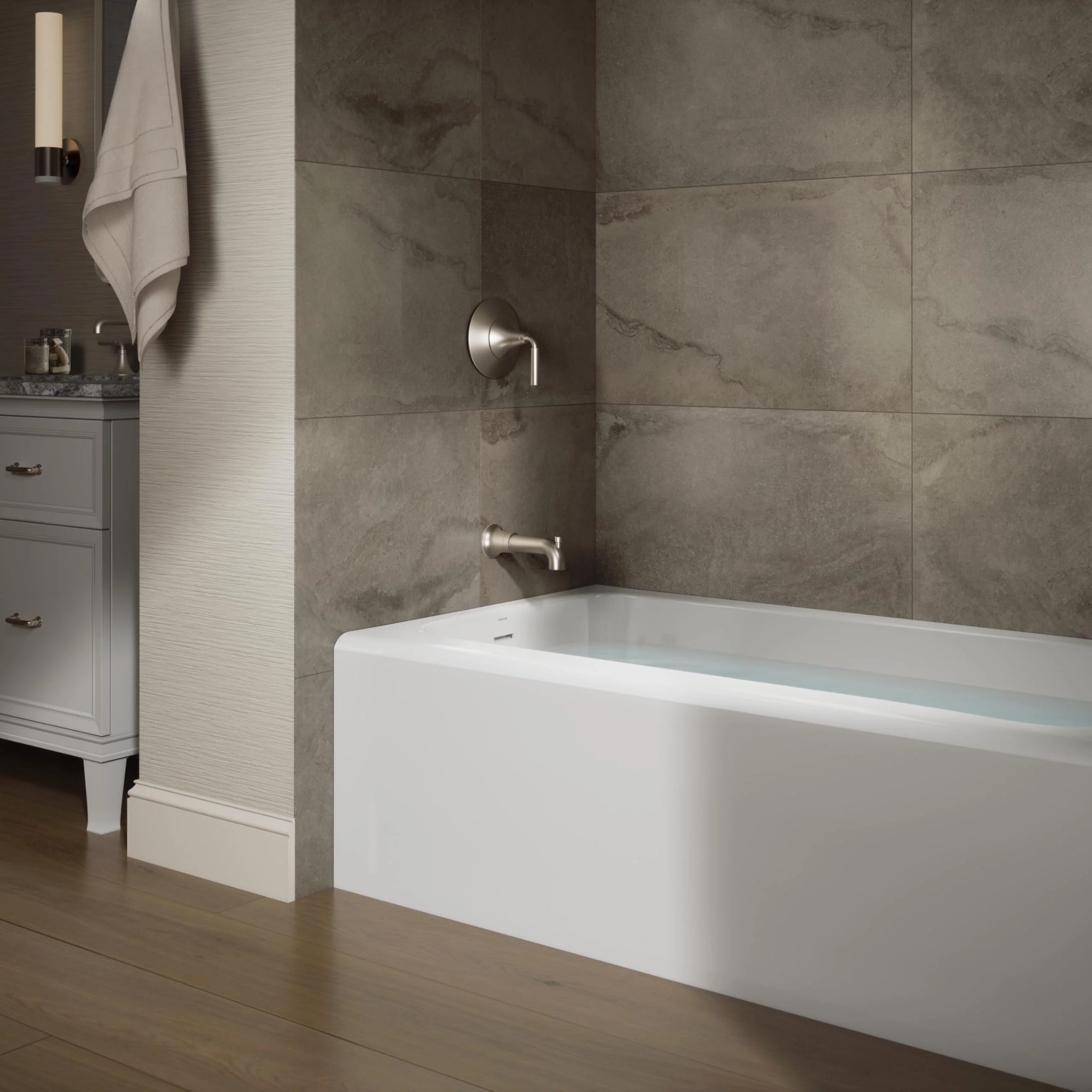 Kohler 25831-LA-0 Avec® 60" x 32" alcove bath, left drain, White - Image 2