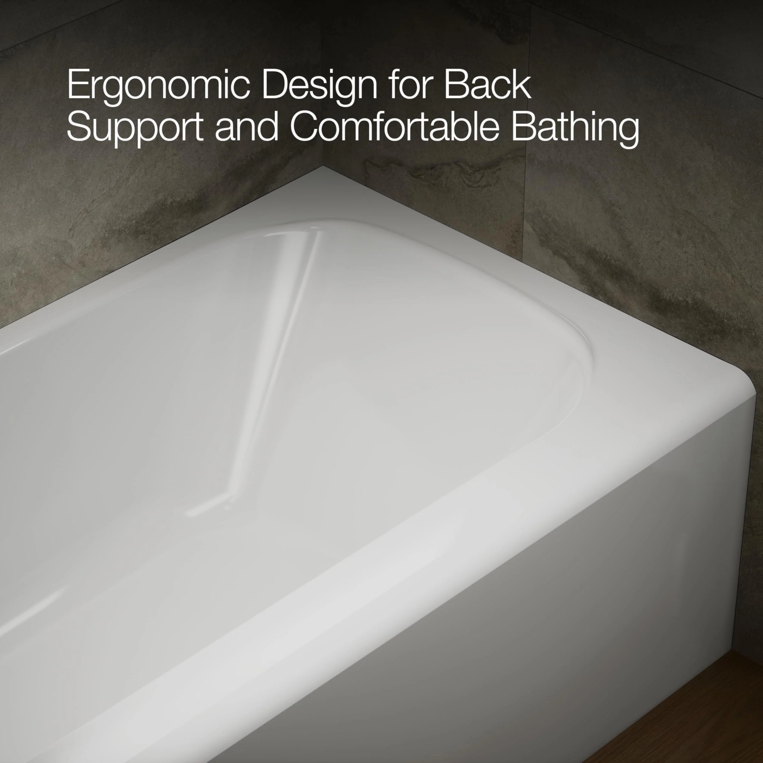 Kohler 25831-LA-0 Avec® 60" x 32" alcove bath, left drain, White - Image 8