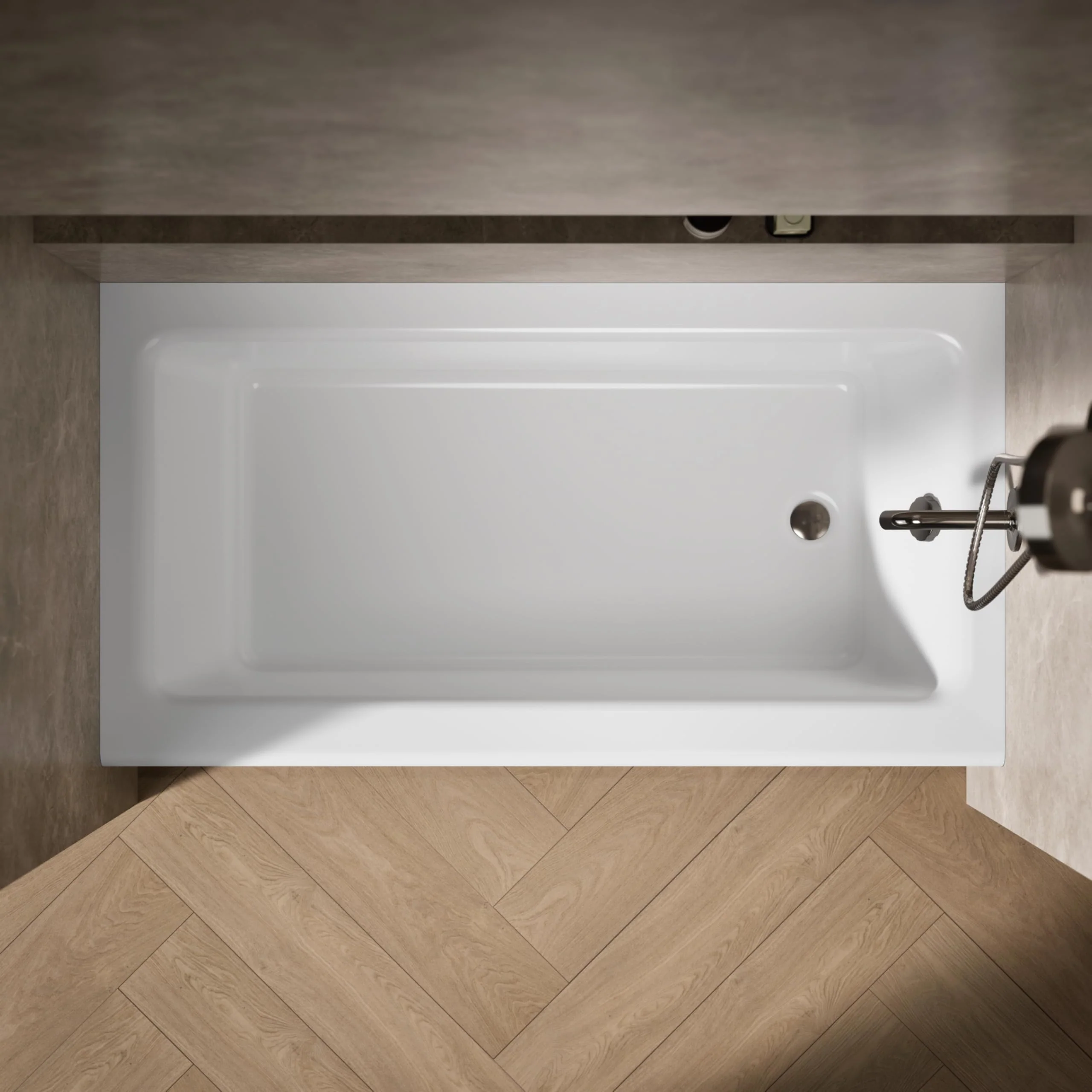 KOHLER 876-0 Bellwether 60-Inch x 32-Inch Cast Iron Alcove Bathtub with Integral Apron and Right Hand Drain, White - Image 7
