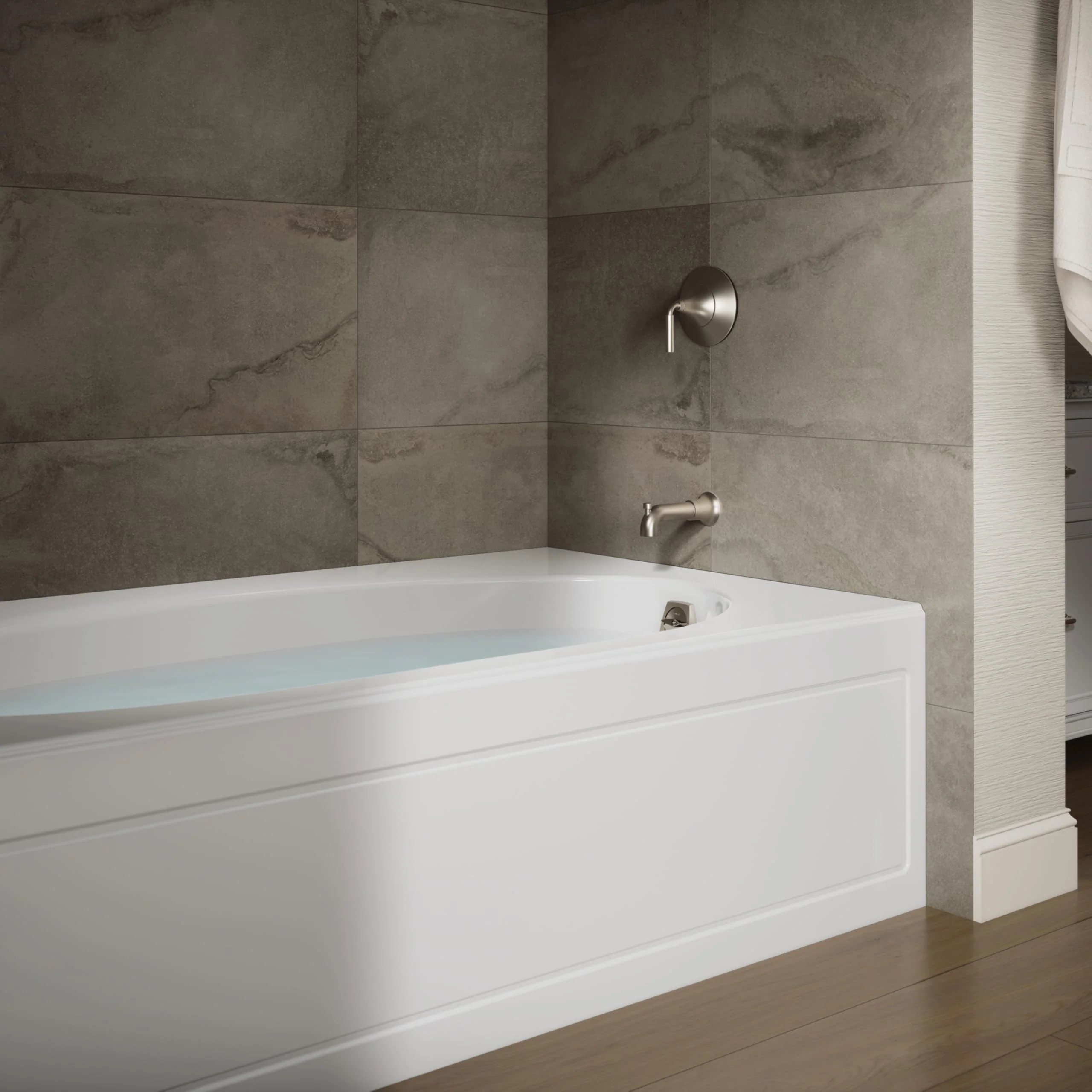 KOHLER K-1115-RA-0 Windward 72-Inch x 42-Inch Alcove Bath with integral apron and right hand drain, White - Image 2