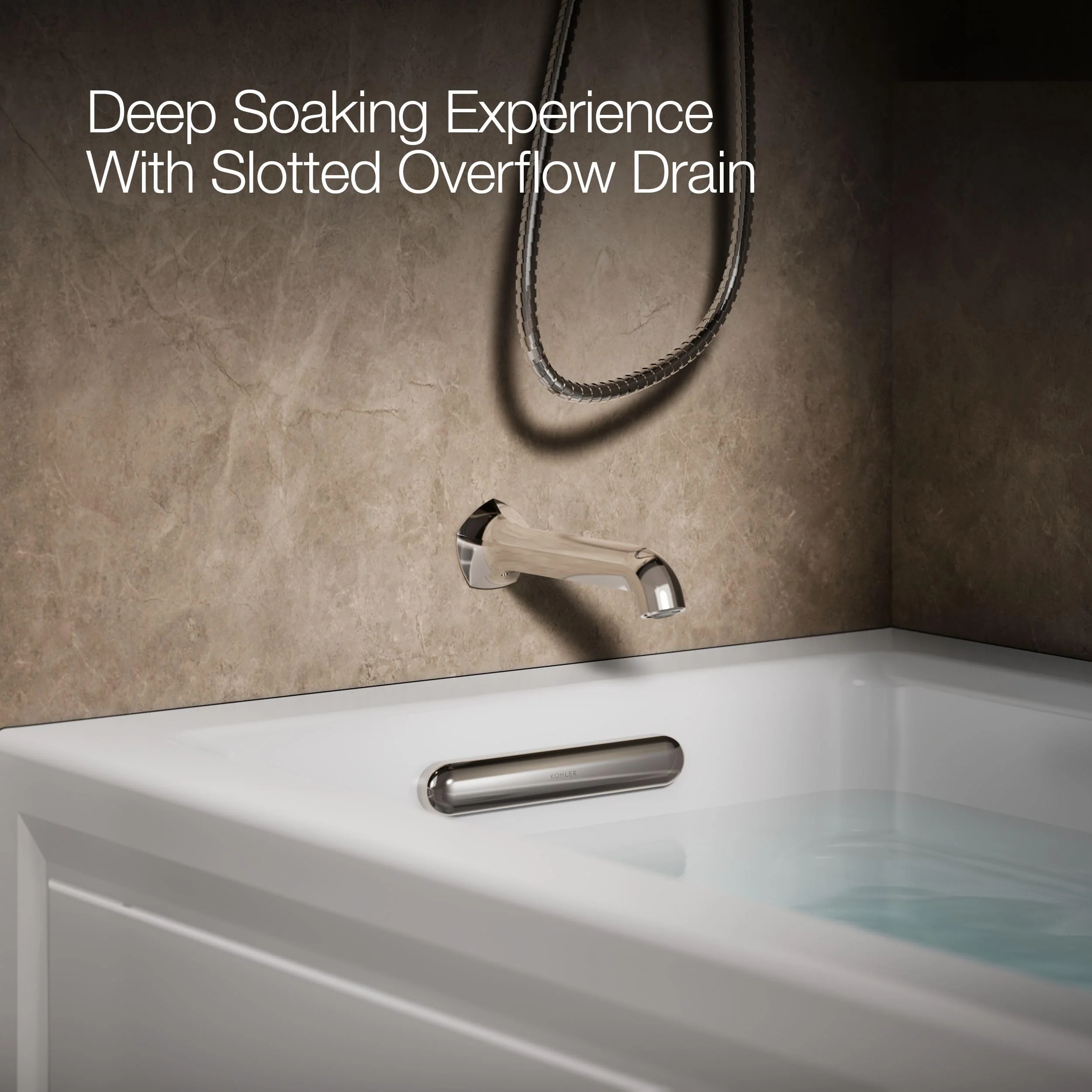 Kohler K-1122-HL-0 Archer 60"x32" alcove whirlpool with integral apron, left hand drain and heater, White - Image 5