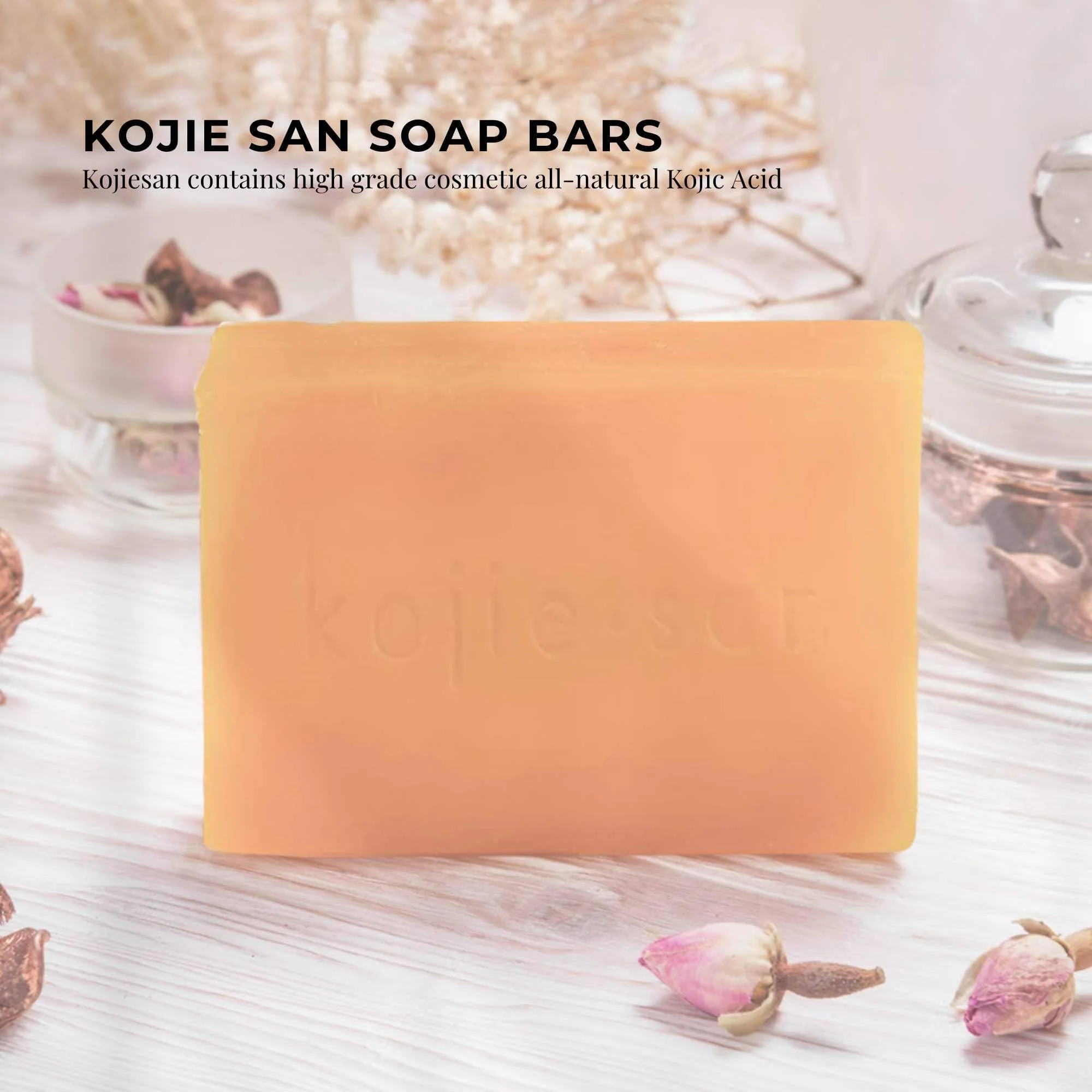 Kojie San Original Kojic Acid Soap for Face and Body – Dark Spot Remover, Gentle Cleansing Bar with Coconut Oil, Tea Tree Oil, and Glycerin – Helps Improve Skin Appearance – 65g x 1 Bar - Image 3