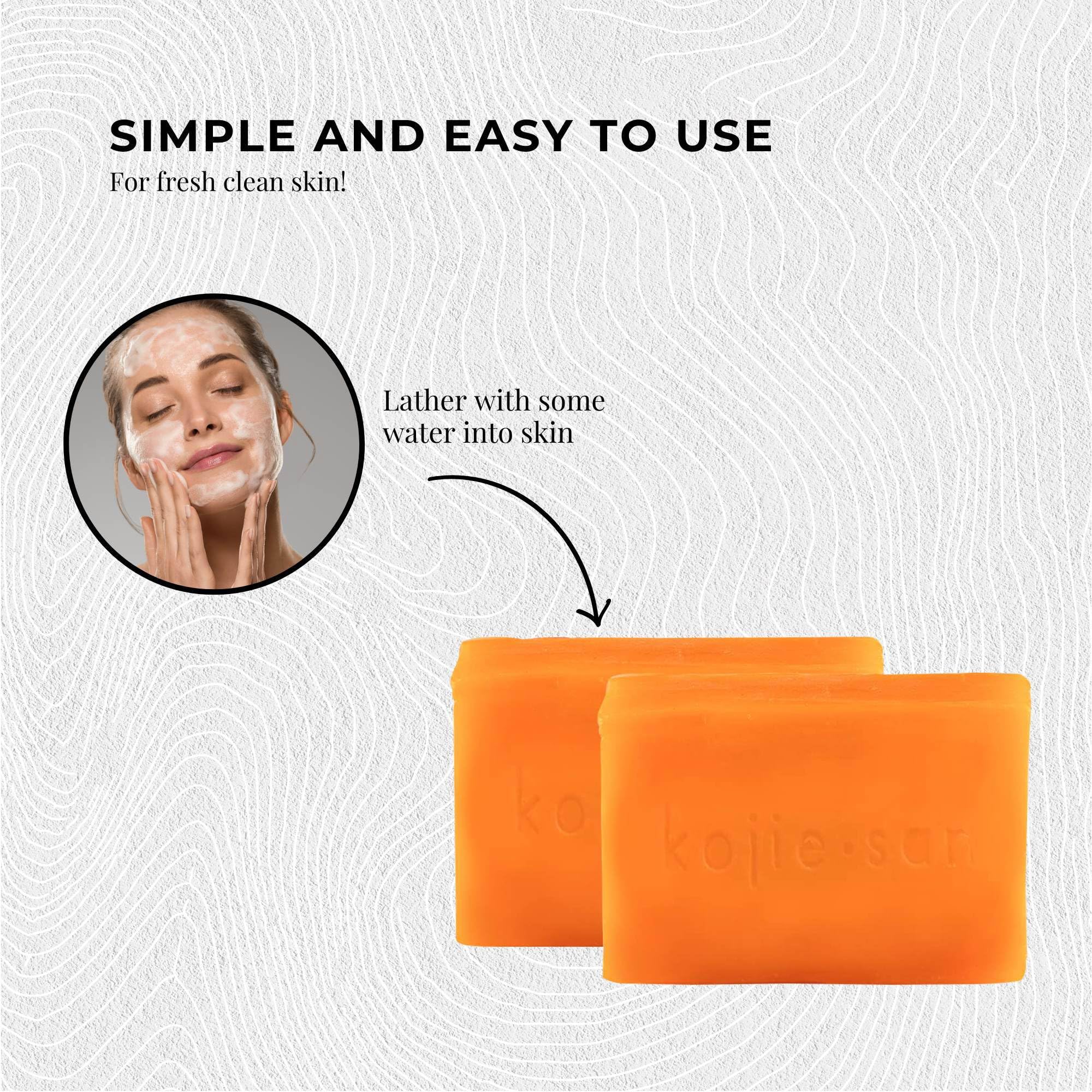 Kojie San Original Kojic Acid Soap for Face and Body – Dark Spot Remover, Gentle Cleansing Bar with Coconut Oil, Tea Tree Oil, and Glycerin – Helps Improve Skin Appearance – 65g x 1 Bar - Image 5