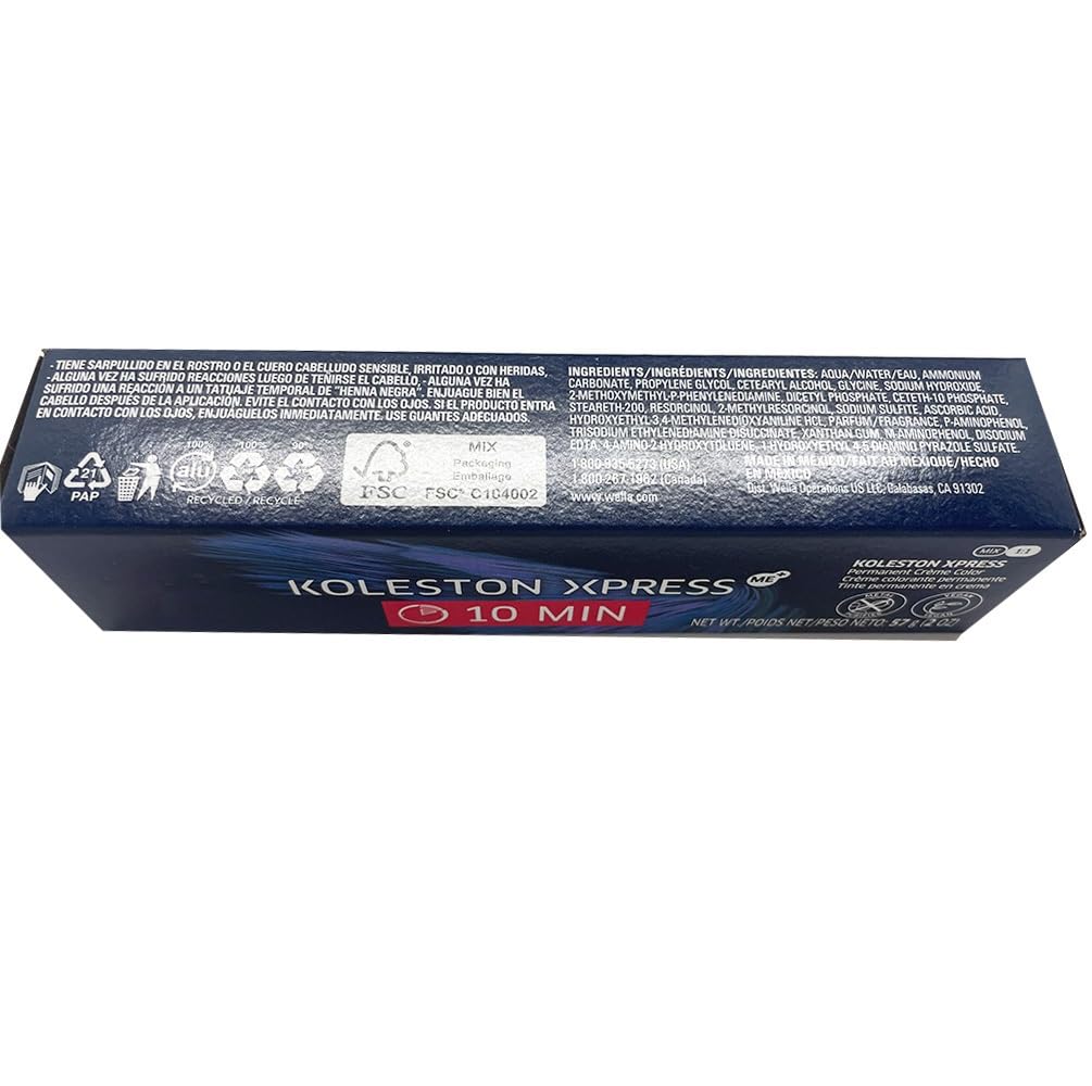 Koleston Xpress 7/1-7/A Medium Blonde Ash Permanent Hair Color | 10-Minute Gray Coverage and Goomee Scrunchie (Bundle)
