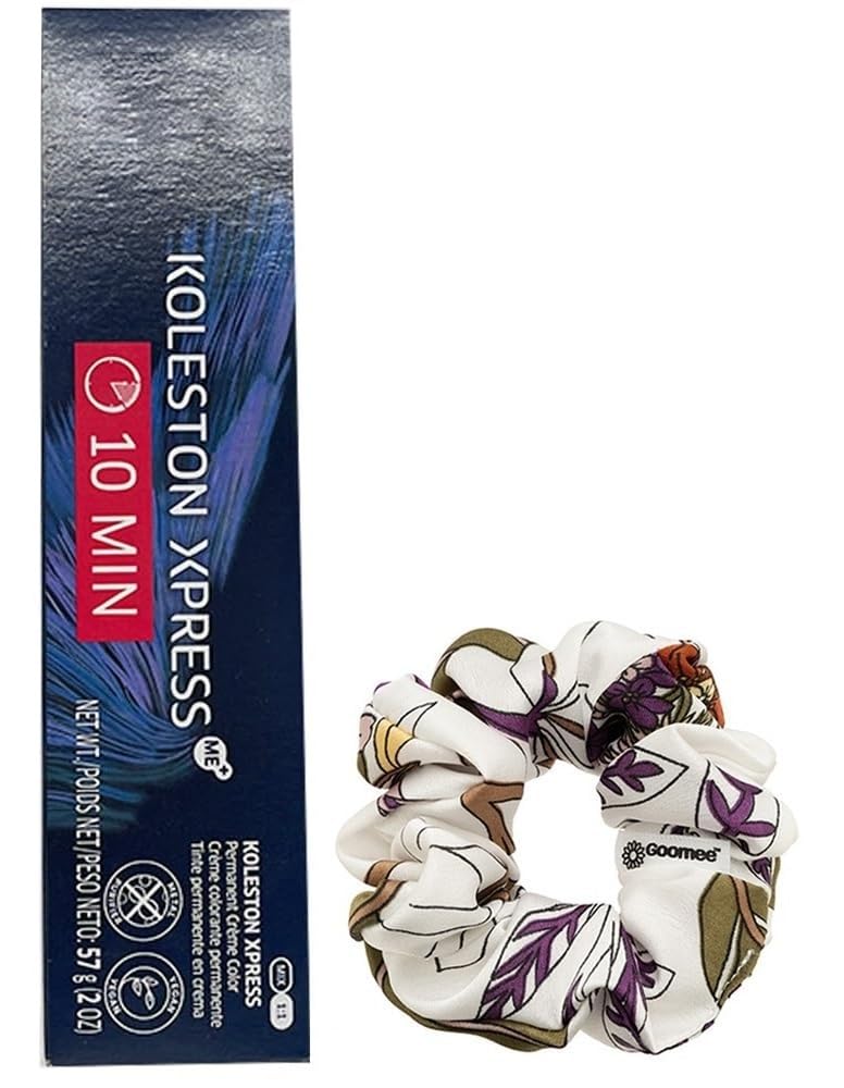 Koleston Xpress 7/1-7/A Medium Blonde Ash Permanent Hair Color | 10-Minute Gray Coverage and Goomee Scrunchie (Bundle) - Image 2