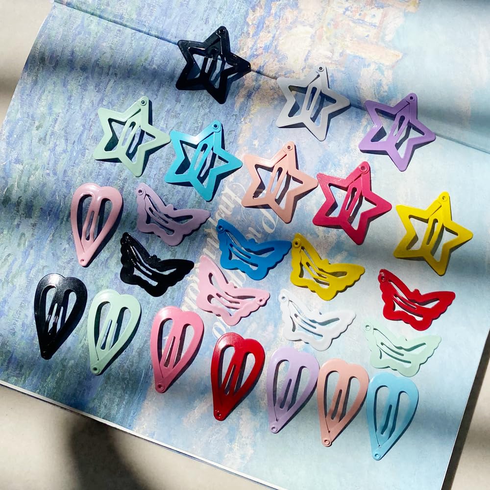 KUBOM Candy Color Hair Clips and Non-Slip Metal Snap Hair Accessories for Kids, Girls, Toddlers, and Women -100 PCS - Image 3