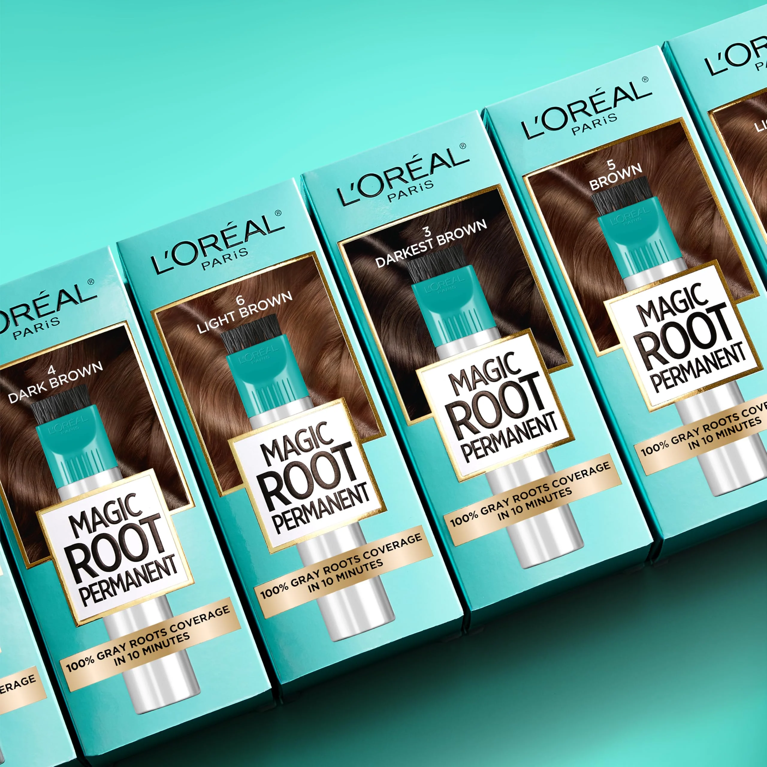 L’Oréal Paris Magic Root Permanent Hair Color, 10 Minute Root Coloring Kit with 100% Gray Hair Coverage, 6 Light Brown, 2 Count - Image 4