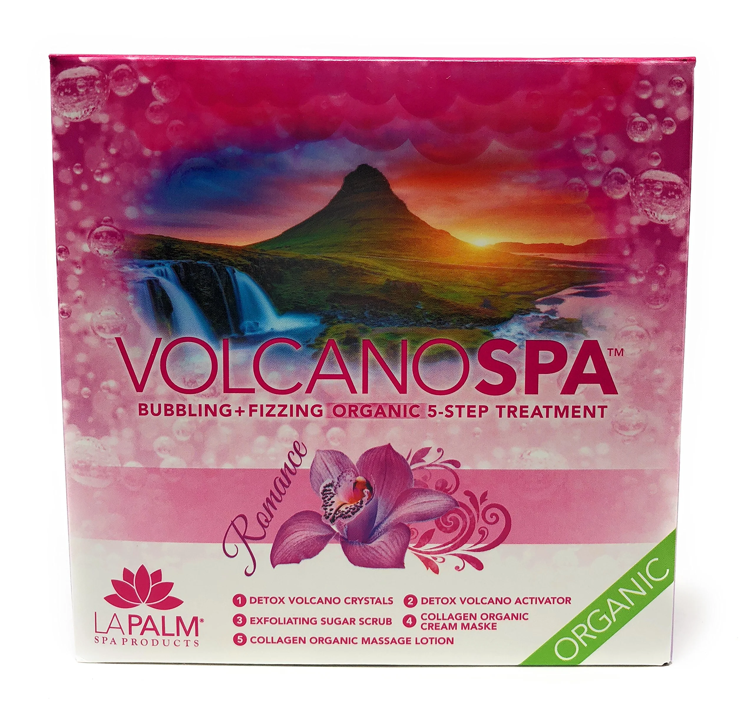 La Palm Volcano Spa Bubbling + Fizzing Organic 5-Step Treatment - Romance (2 pack) - Image 2