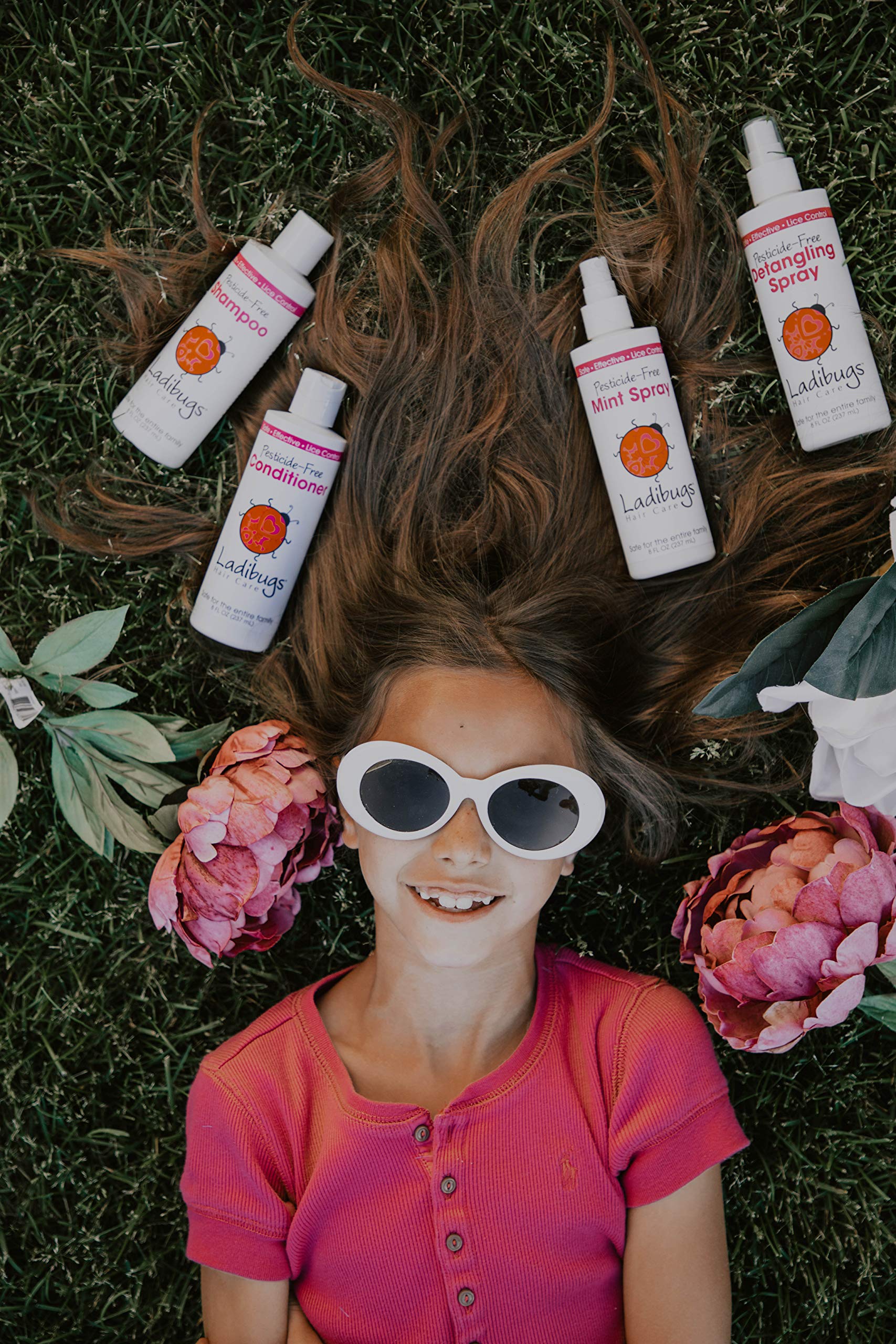 LADIBUGS Detangler Spray 8oz | Best Kids Hair Detangling | Leave-in Conditioner & Head Lice Deterrent | Natural, Sulfate-free, Made in the USA - Image 6