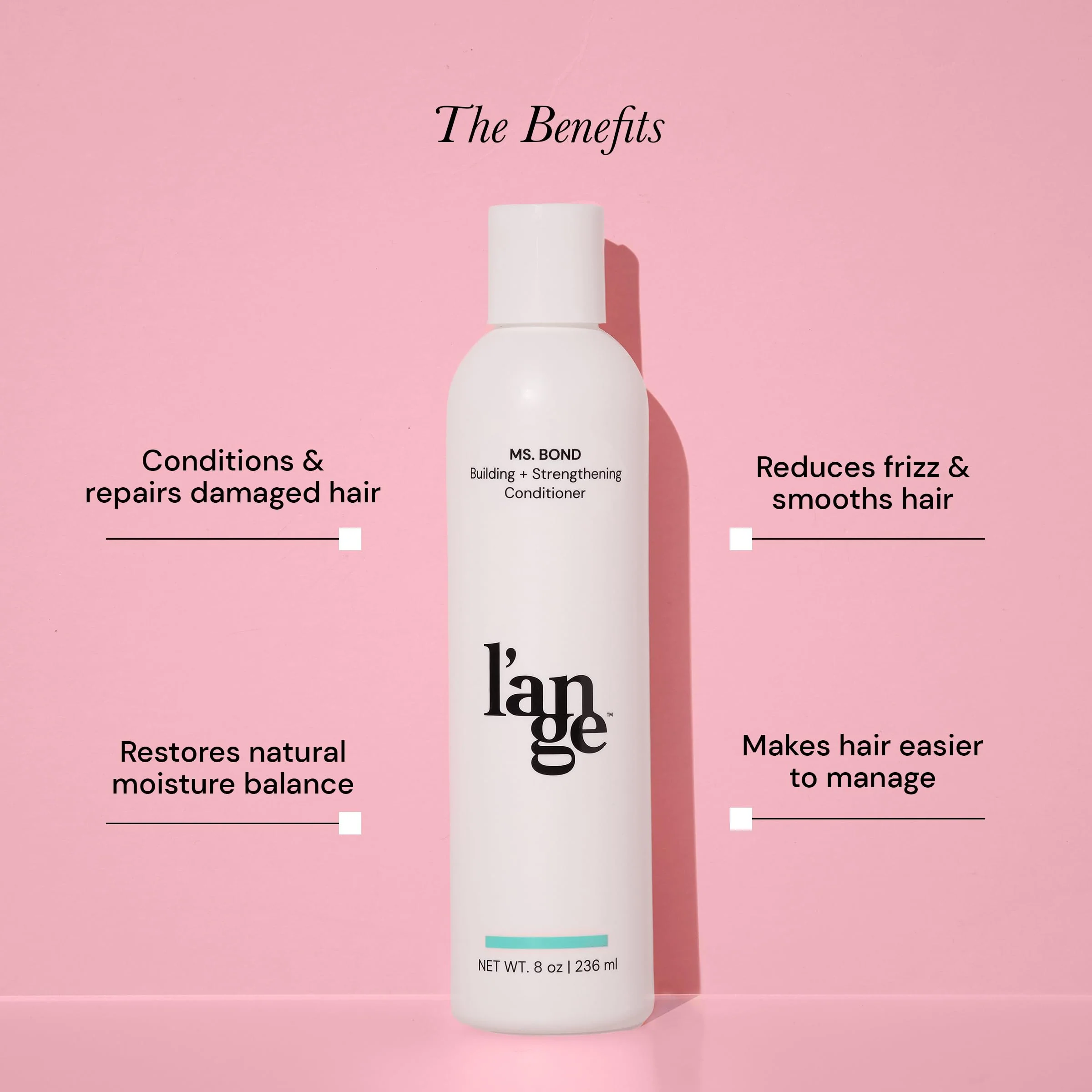 L'ANGE HAIR Ms. Bond Building + Strengthening Conditioner| Restores Hair Bonds | Intensive Treatment for Breakage Recovery | Hair Mask for Smooth Finish | Moisturizing Formula | 8 fl oz Bottle - Image 5