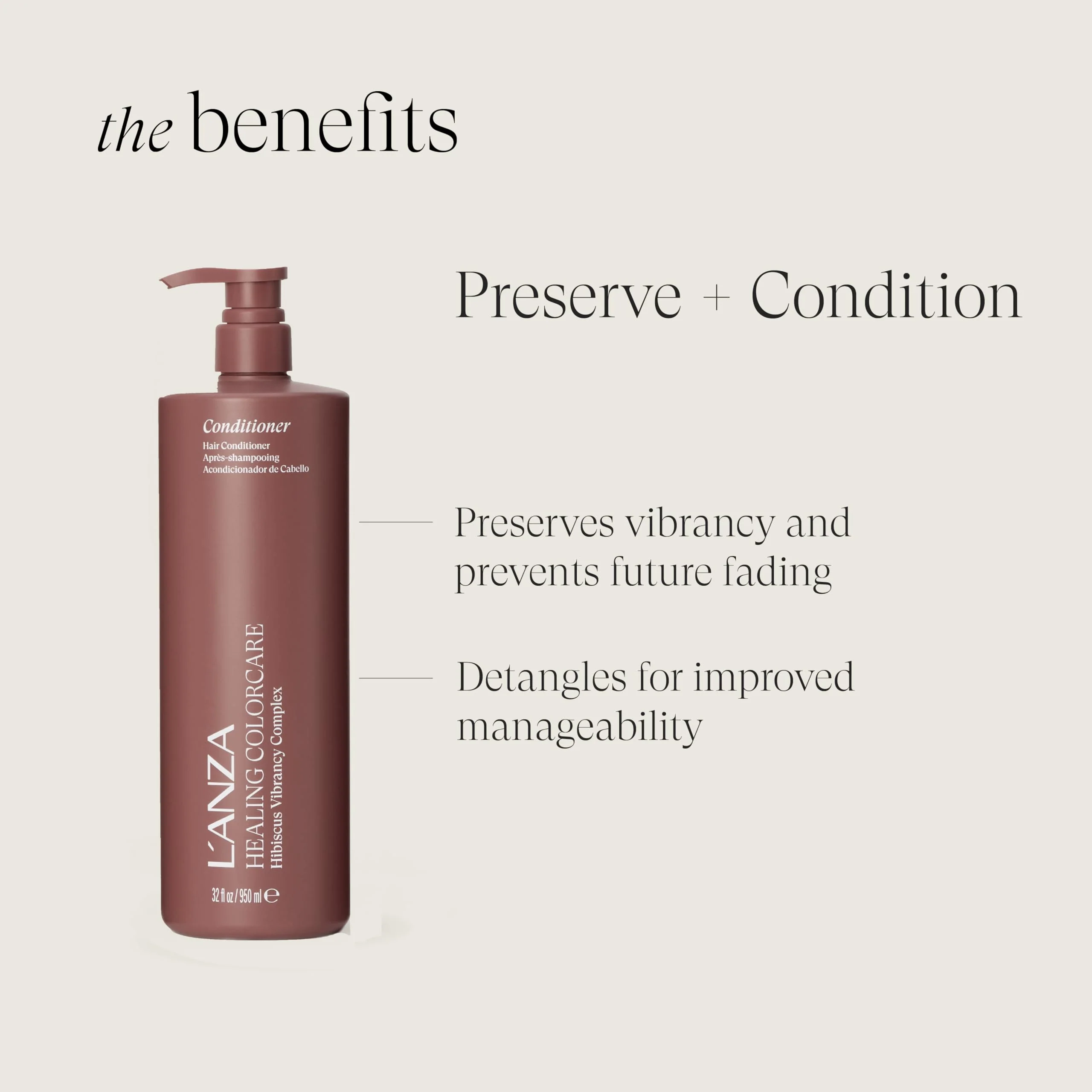 L'ANZA Healing Colorcare Conditioner, Daily Color-Safe Conditioner, Hydrates & Repairs Dry Damaged Hair, Detangles, Anti-Fade, Adds Shine. Anti-Humidity, Strengthening Care, Sulfate Free - Image 3