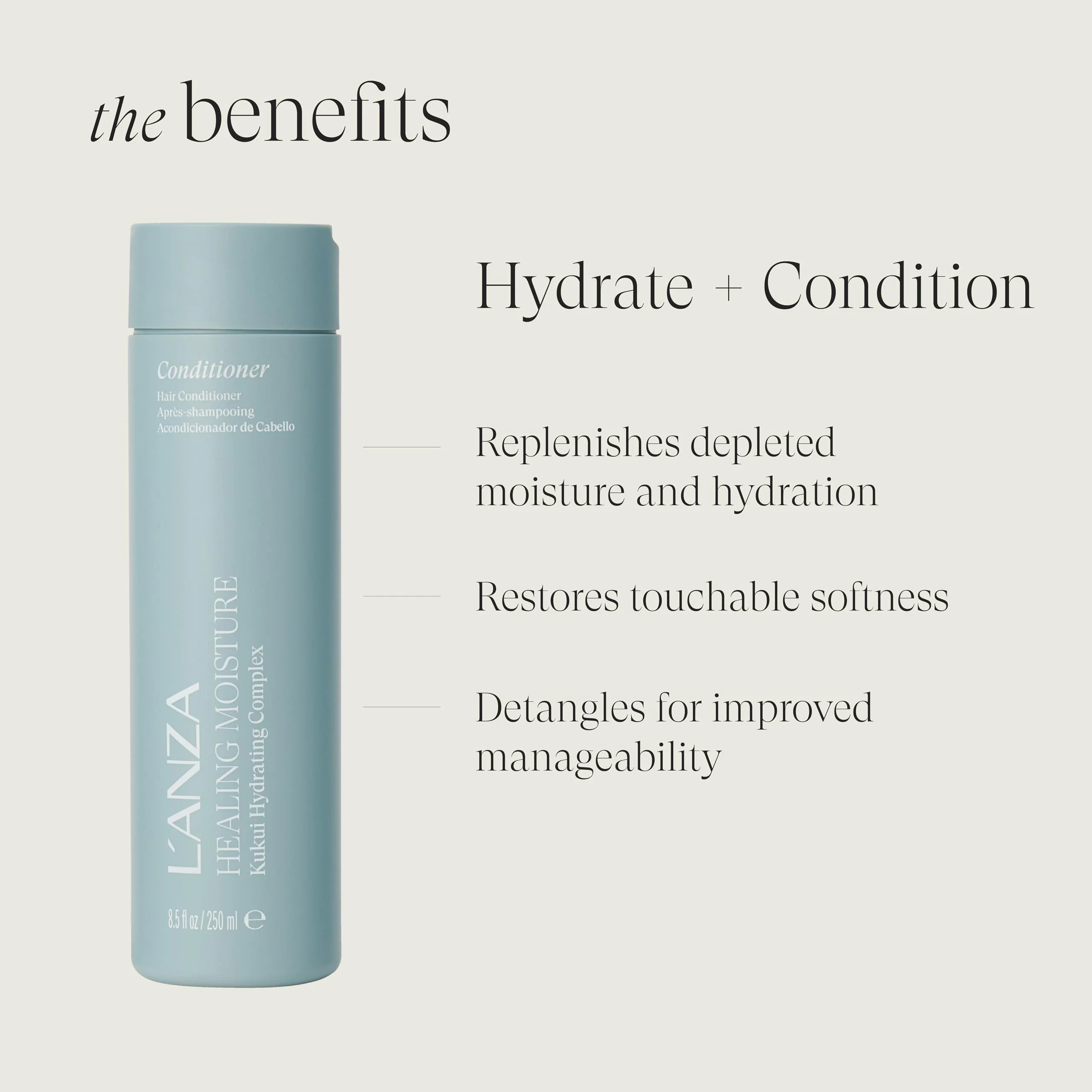 L'ANZA Healing Moisture Hair Spray Mist, Shampoo & Conditioner Set, Hydrates & Heals Damaged Locks, Deep Hydration, Softens, Anti-Frizz, Anti-Humidity, Restores Elasticity, Color Safe, Hair Care Kit - Image 4