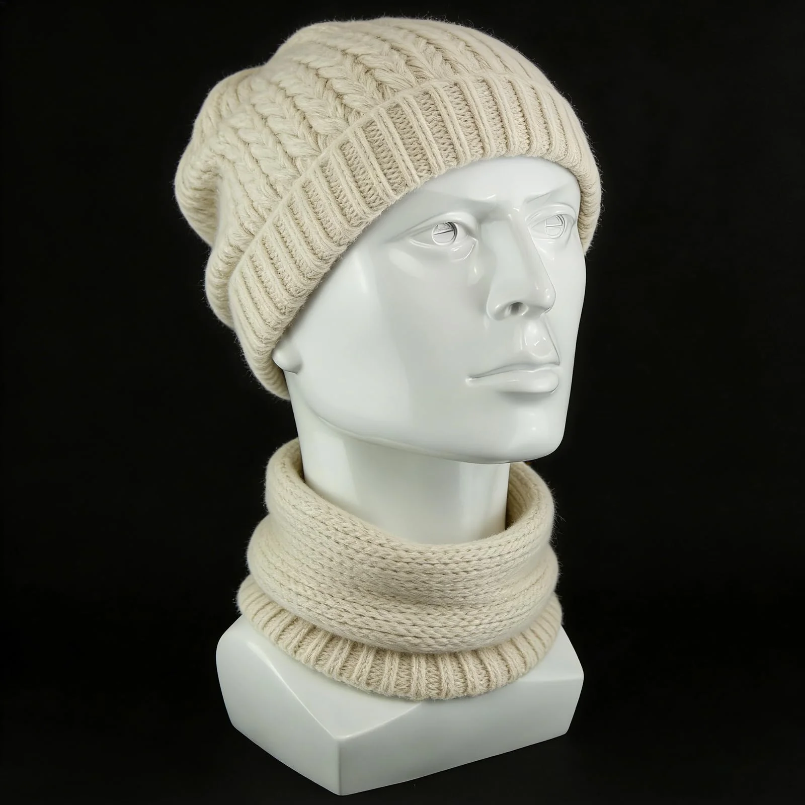 LIAMTU Male Mannequin Head for Display – Realistic PVC Head Model for Wigs, Hats, Headphones, Jewelry, Salon and Home Decoration,Whate - Image 4