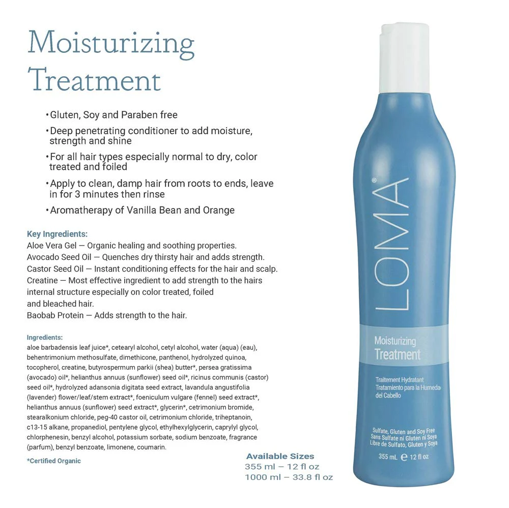 LOMA Moisturizing Shampoo and Moisturizing Treatment (DUO PACK) 33 Ounce (Liter) - Image 4