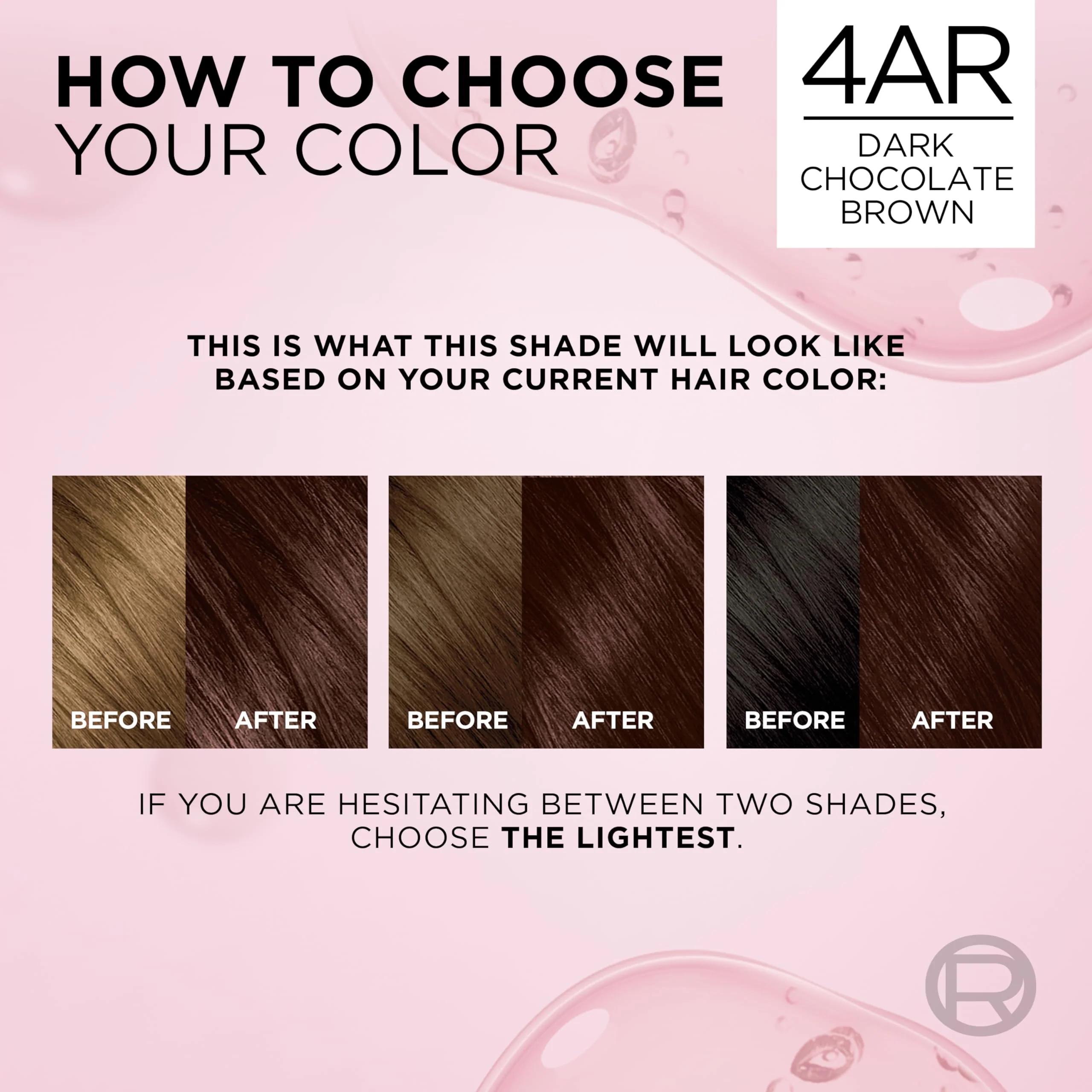 L'Oreal Paris Excellence Crème Permanent Hair Dye, Triple Care Hair Color with Hyaluronic Acid for 100% Gray Coverage, 4AR Dark Chocolate Brown, 1 Kit (Packaging May Vary) - Image 8