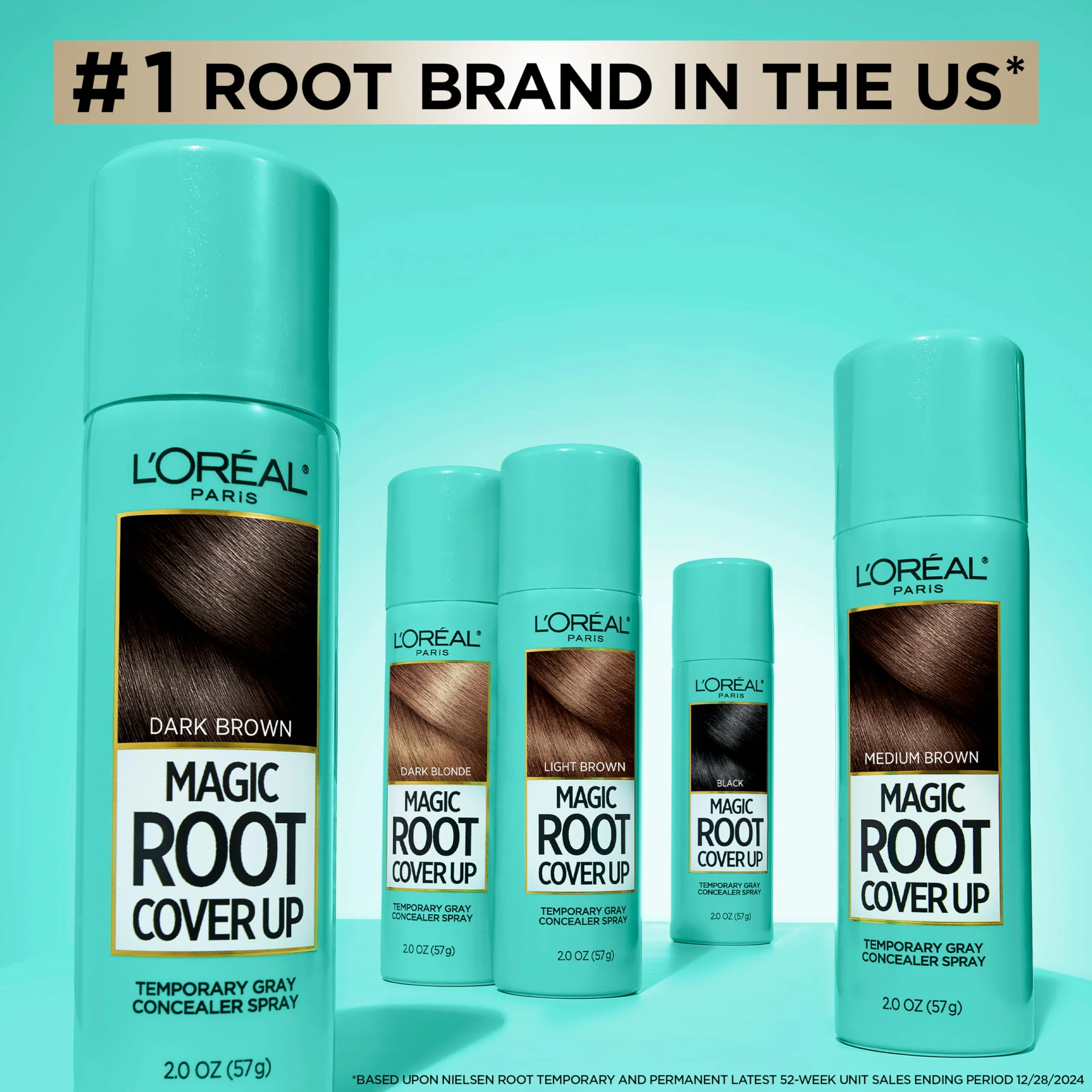 L'Oreal Paris Root Cover Up Temporary Gray Concealer Spray, Hair Color Spray with Filling & Thickening Coverage, Dark Brown, Packaging May Vary - Image 9