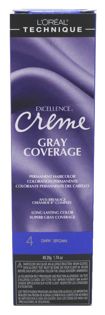 L'Oréal Technique Excellence Crème Permanent Hair Color - Long-Lasting Hair Dye, Rich Formula With No-Drip Application, Superb Gray Coverage, Dark Brown - Image 3