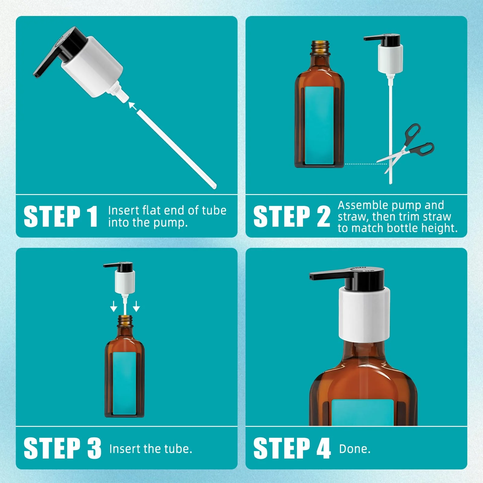 LSAUVWN 2PCS Dispenser Pump Replacement Compatible with MOROCCANOIL Treatment 1.7/3.4/4.2 Fl Oz (Not for Travel Size), Plastic Pumps Head with Lock Clip for Hair Oil Bottle (Bottle Not Included) - Image 5