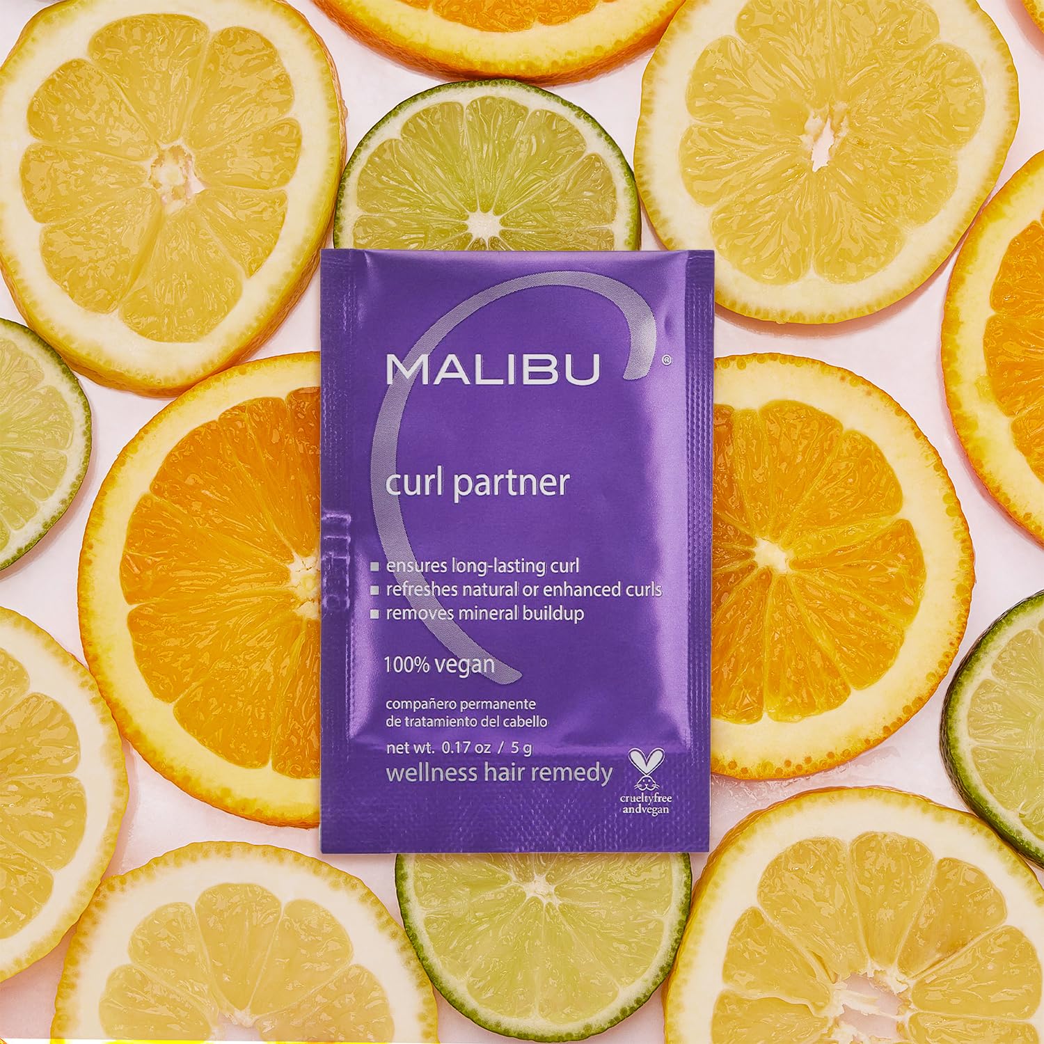 Malibu C Curl Partner Wellness Remedy (1 Packet) - Removes Mineral Build up for Healthier + Bouncier Curly Hair - Contains Gentle Antioxidants for Curly Hair Care - Image 2