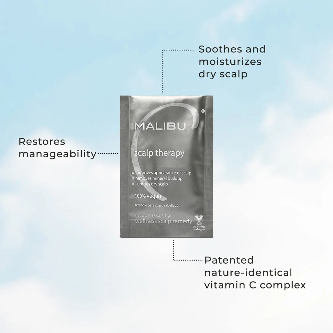 Malibu C Mini Malibu Rehab Scalp Wellness - Contains 2 Hair Remedy Packets - Miineral & Oil Infused Deep Conditioner and Scalp Rejuvenating Hair Care - Image 3