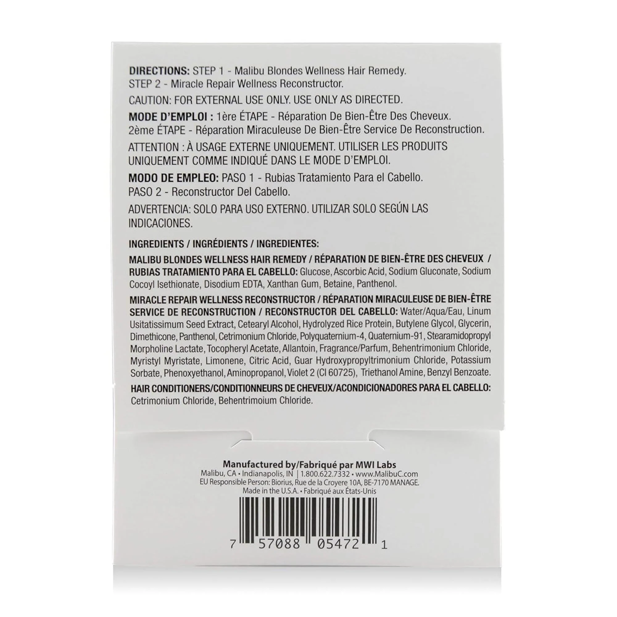 Malibu C Mini Rehab Malibu Blondes - Contains 2 Hair Remedy Packets - Vitamin Complex Hair Remedy to Restore Hair Vibrancy - Hair Care for Natural & Processed Blondes - Image 3