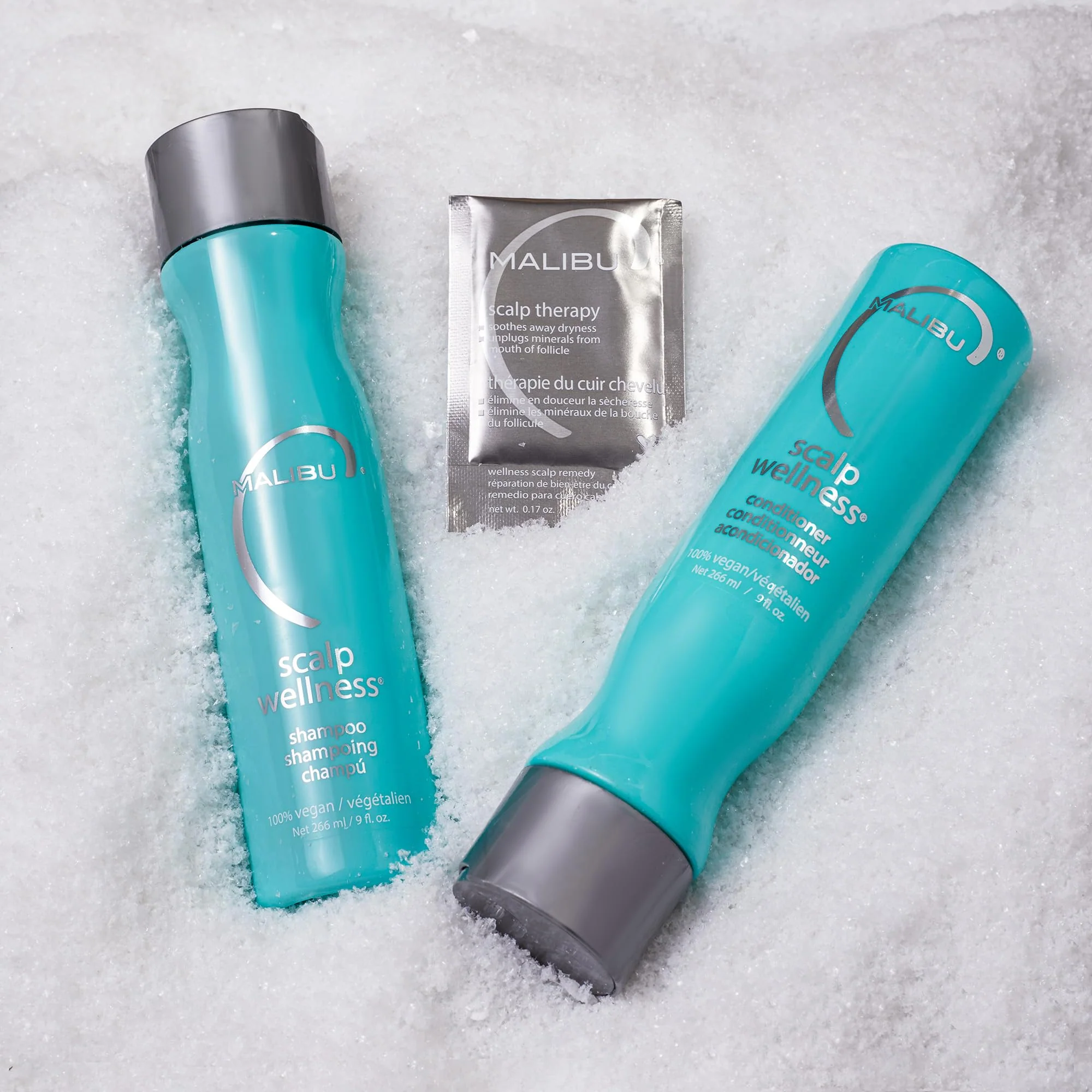 Malibu C Scalp Wellness Collection - Soothing Shampoo and Conditioner Hair Care Set for Dry Scalp - Formulated with Vitamin C Antioxidant Complex - Travel Size Scalp Remedy Packets Included (33.8 oz) - Image 6