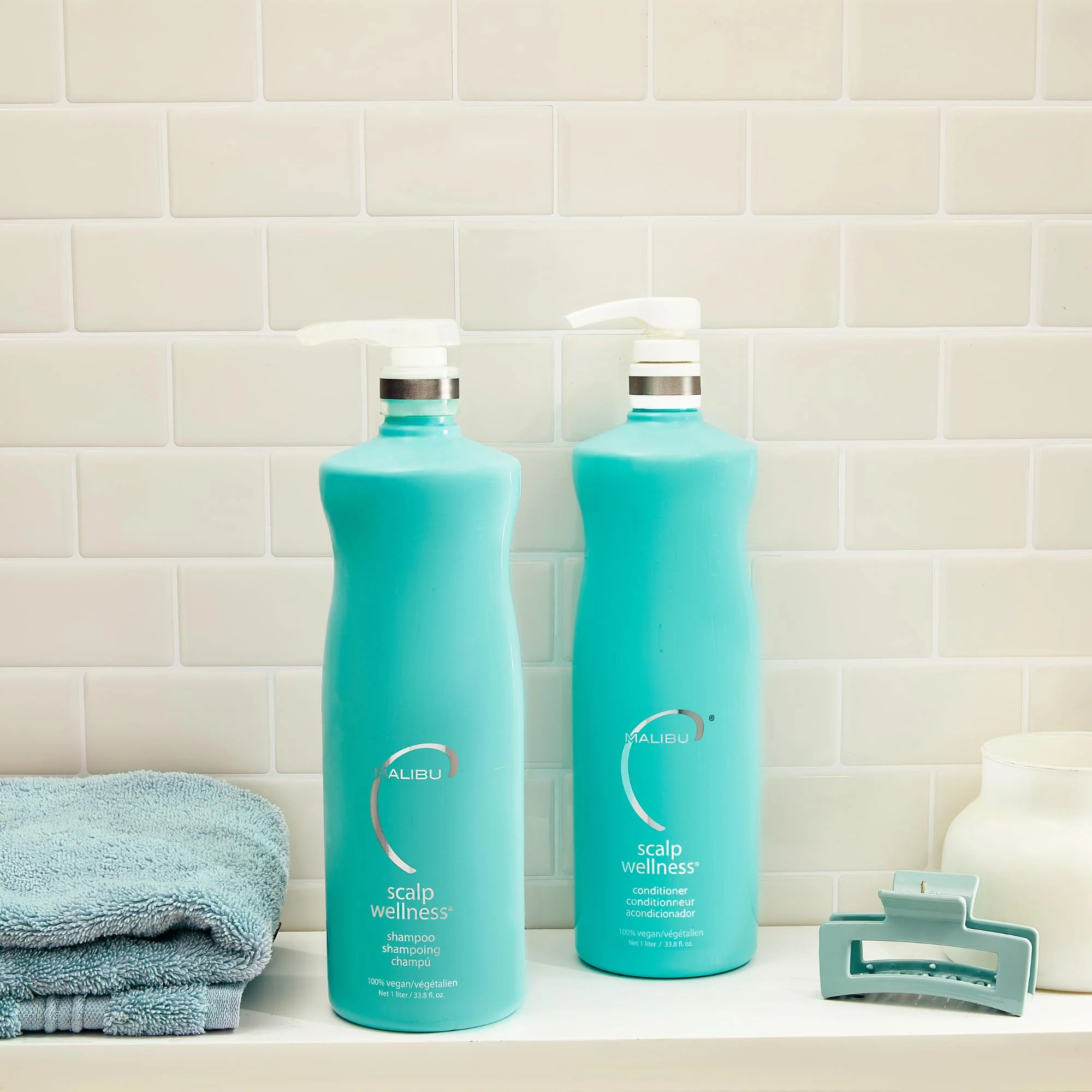 Malibu C Scalp Wellness Conditioner (33.8 oz) - Scalp Soothing Hair Conditioner with Eucalyptus + Spearmint Oil - Sulfate-Free Moisturizing Dry Scalp Conditioner - Image 2