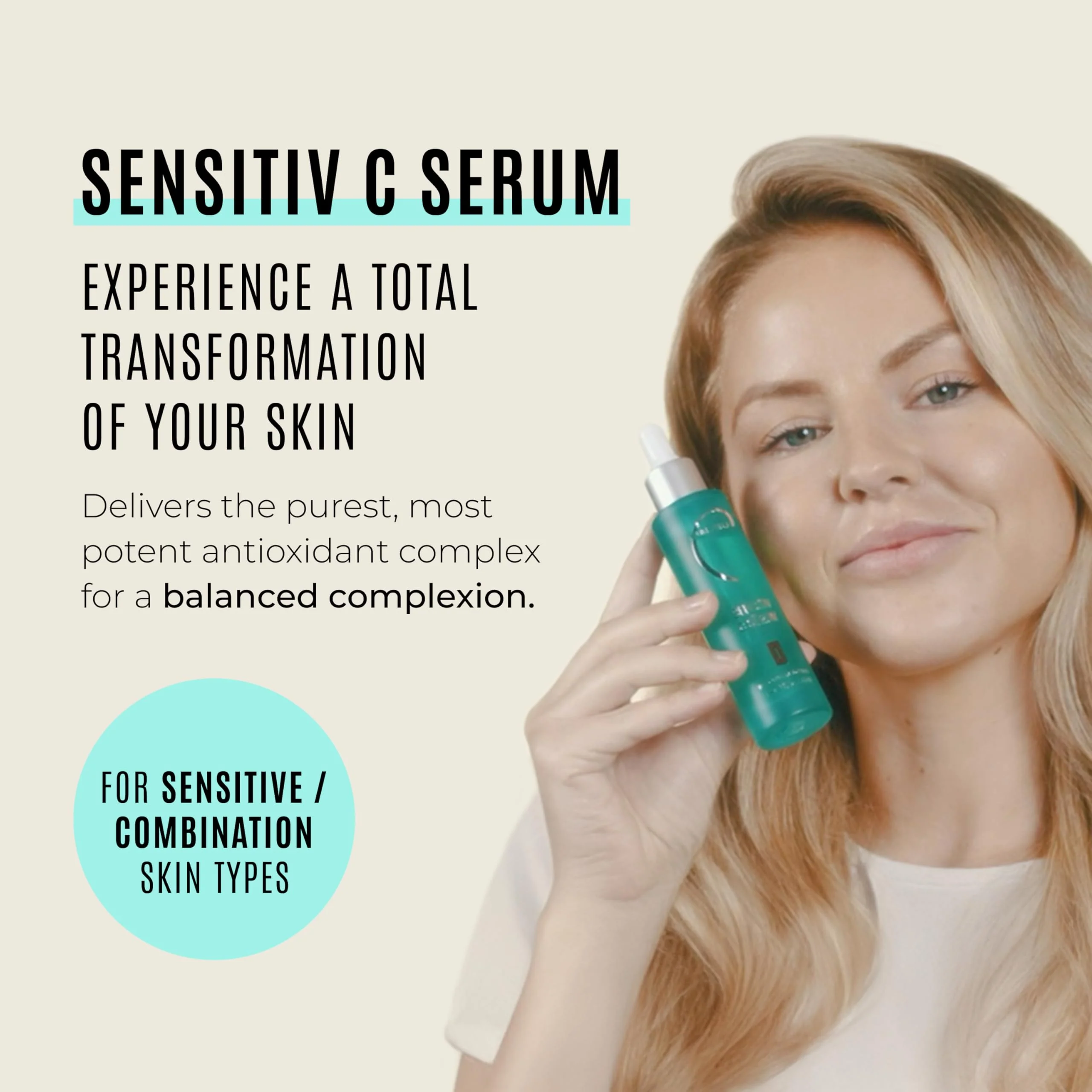 Malibu C Sensitiv C Face Serum - Vitamin C Serum for Combination & Sensitive Skin - Balances, Brightens & Protects with Ascorbic Acid, Allantoin & Pro Vitamin B5 (1 fl oz) - Image 2