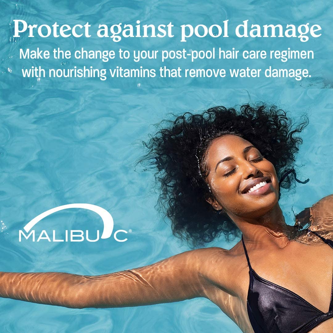 Malibu C Swimmers Wellness Hair Conditioner for Women, Men & Kids - Moisturizing Swim Conditioner to Restore Shine Affected by Pool Chlorine & Ocean Salt Water - Protein Rich Hair Care (33.8oz) - Image 5