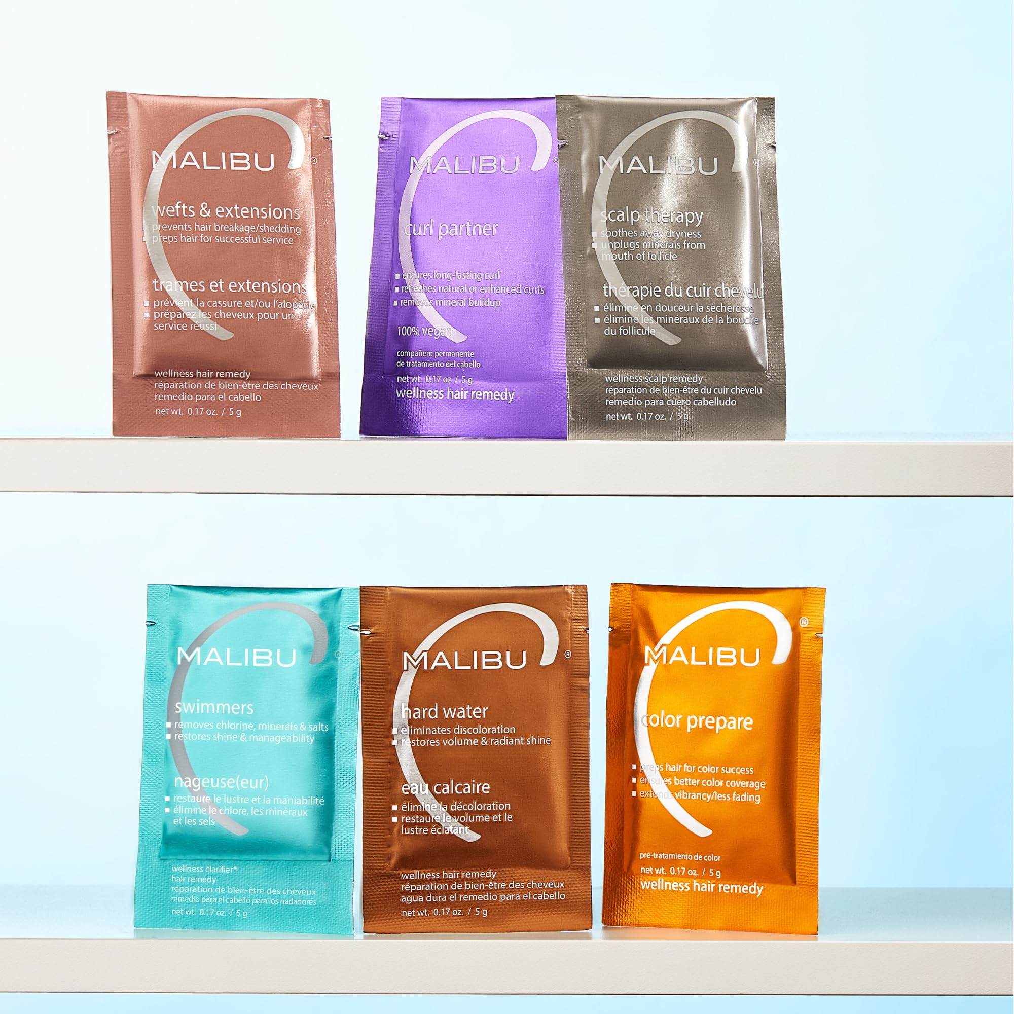 Malibu C Swimmers Wellness Remedy & After Pool Hair Care - Restoring & Hydrating Swim Treatment with Vitamin C Complex - Protects Against Discoloration from Chlorine, Salt Water & Build Up (3 Packets) - Image 6