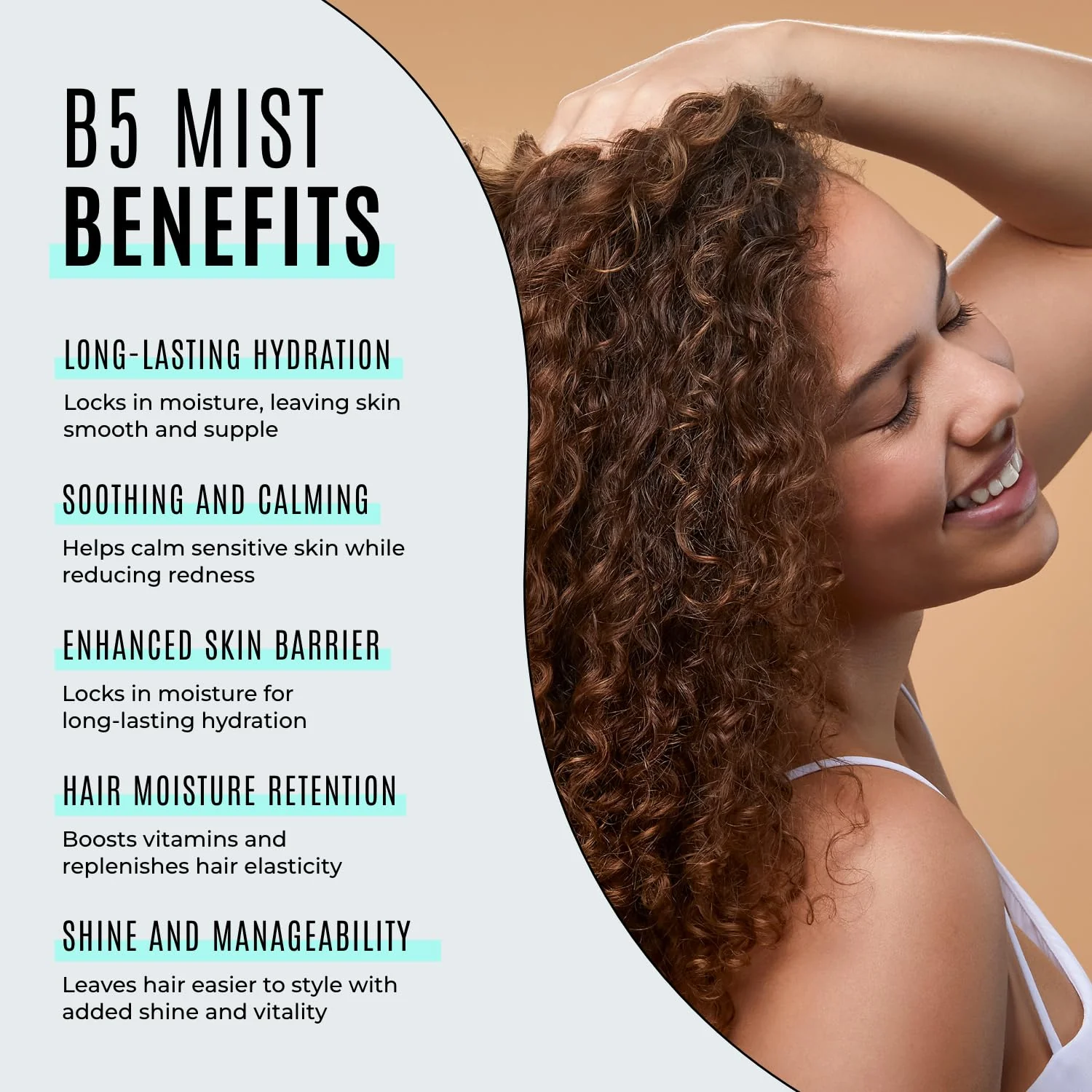 Malibu C Vitamin B5 Scalp, Skin and Hair Revitalizer Mist - Multi-Use Hydrating Mist Enriched with Allantoin to Help Soothe Skin, Restore Moisture and Improve Scalp Protection (8 oz) - Image 5