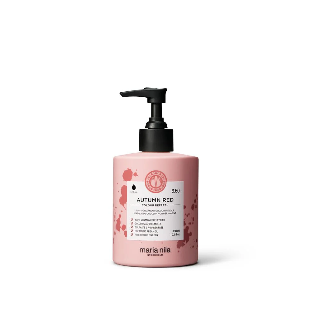 Maria Nila Color Refresh, Autumn Red 10.1 Fl Oz, Red Hair Mask, Semi-Permanent Pigments, 100% Vegan & Sulfate/Paraben free