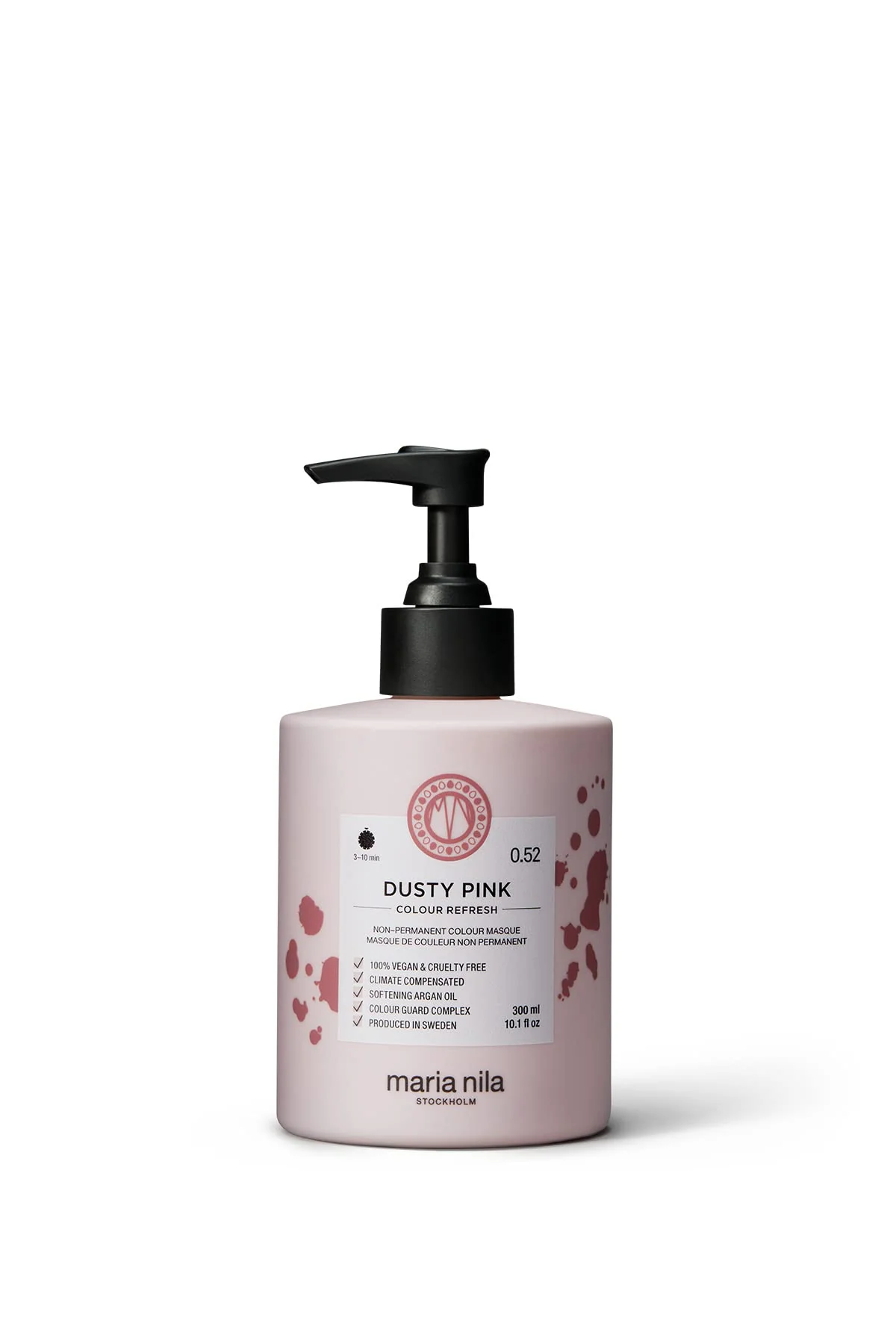 Maria Nila Colour Refresh, Dusty Pink 10.1 Fl Oz, Dark Pink Pastel Hair Mask, Semi-Permanent Pigments, 100% Vegan & Sulfate/Paraben free