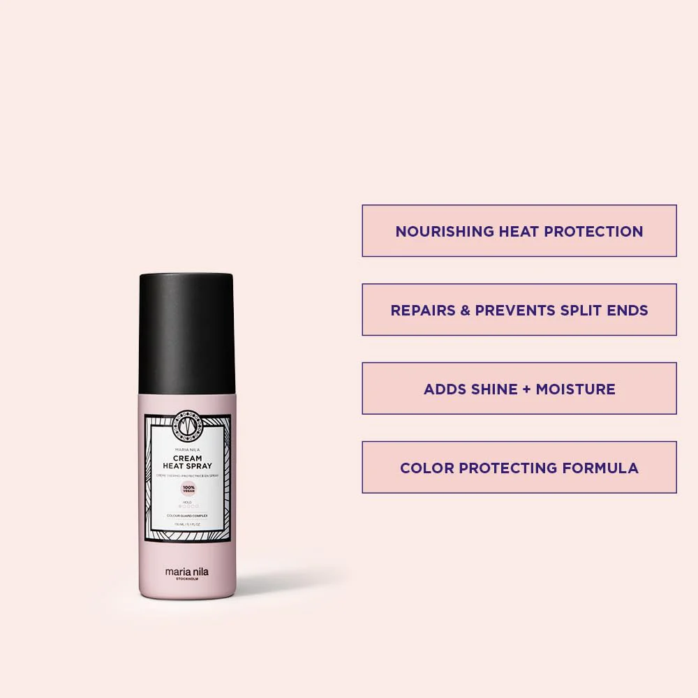 Maria Nila Cream Heat Spray, 5.1 Fl Oz, Protects Hair when Using Heating Tools, Pea Protein Prevents Split Ends, 100% Vegan & Sulfate/Paraben free - Image 2
