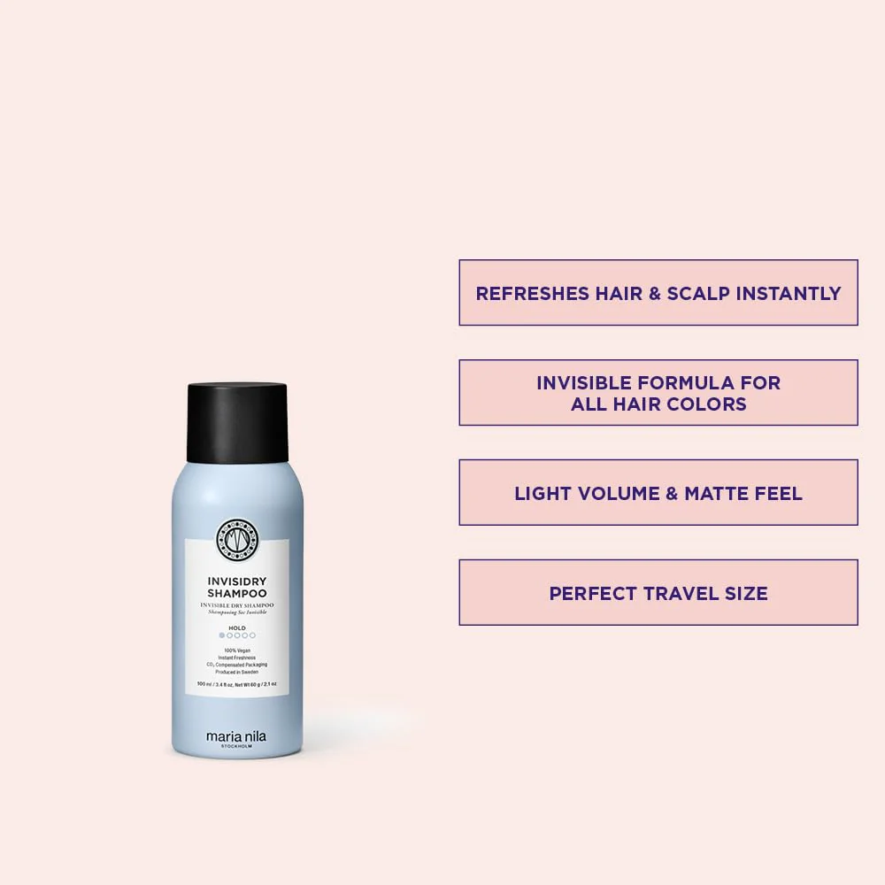 Maria Nila Invisidry Dry Shampoo, Freshens up Hair & Scalp, Leaves no trace of product, 100% Vegan & Sulfate/Paraben free, 2.4 Oz / 94 ml - Image 2