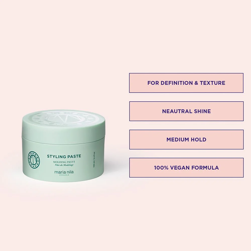 Maria Nila Styling Paste, 100 ml, Hold 2/5, Thickening & Flexible Molding Paste, Ideal for both long and short hair, 100% Vegan - Image 3