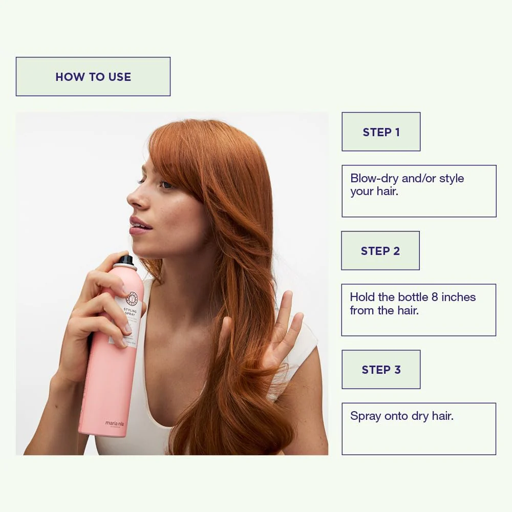 Maria Nila Styling Spray, Hold 2/5, Adds Shine & Reduces frizz, Antioxidant Preserves Hair Color, 100% Vegan & Sulfate/Paraben free, 3.4 Fl Oz - Image 3