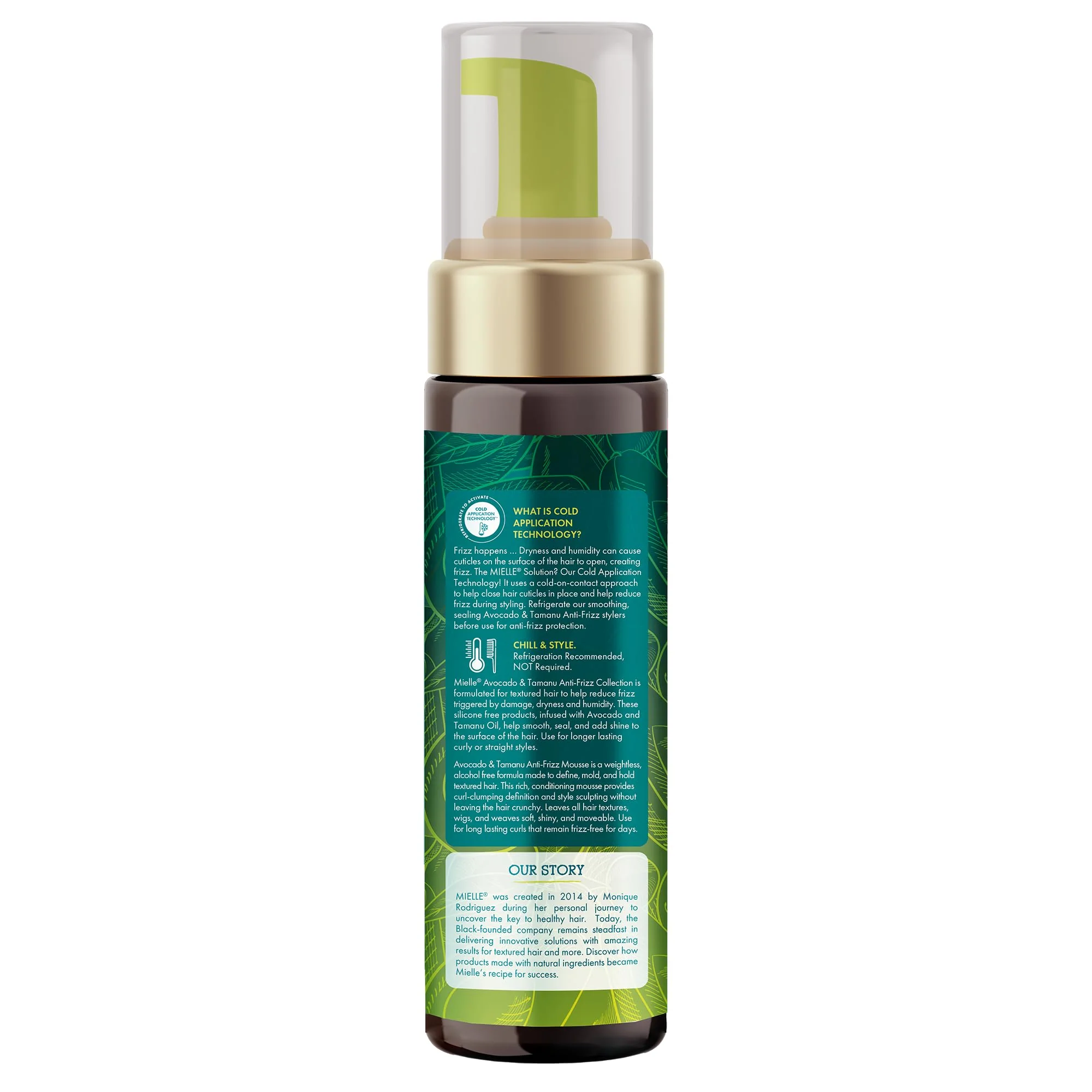 Mielle Organics Avocado & Tamanu Curly Hair Mousse - Anti Frizz Hair Foam for Curly, Wavy, Coily Styles - Medium Hold Styling to Define & Control for a Soft, Natural Shine Finish (7.5oz) - Image 8