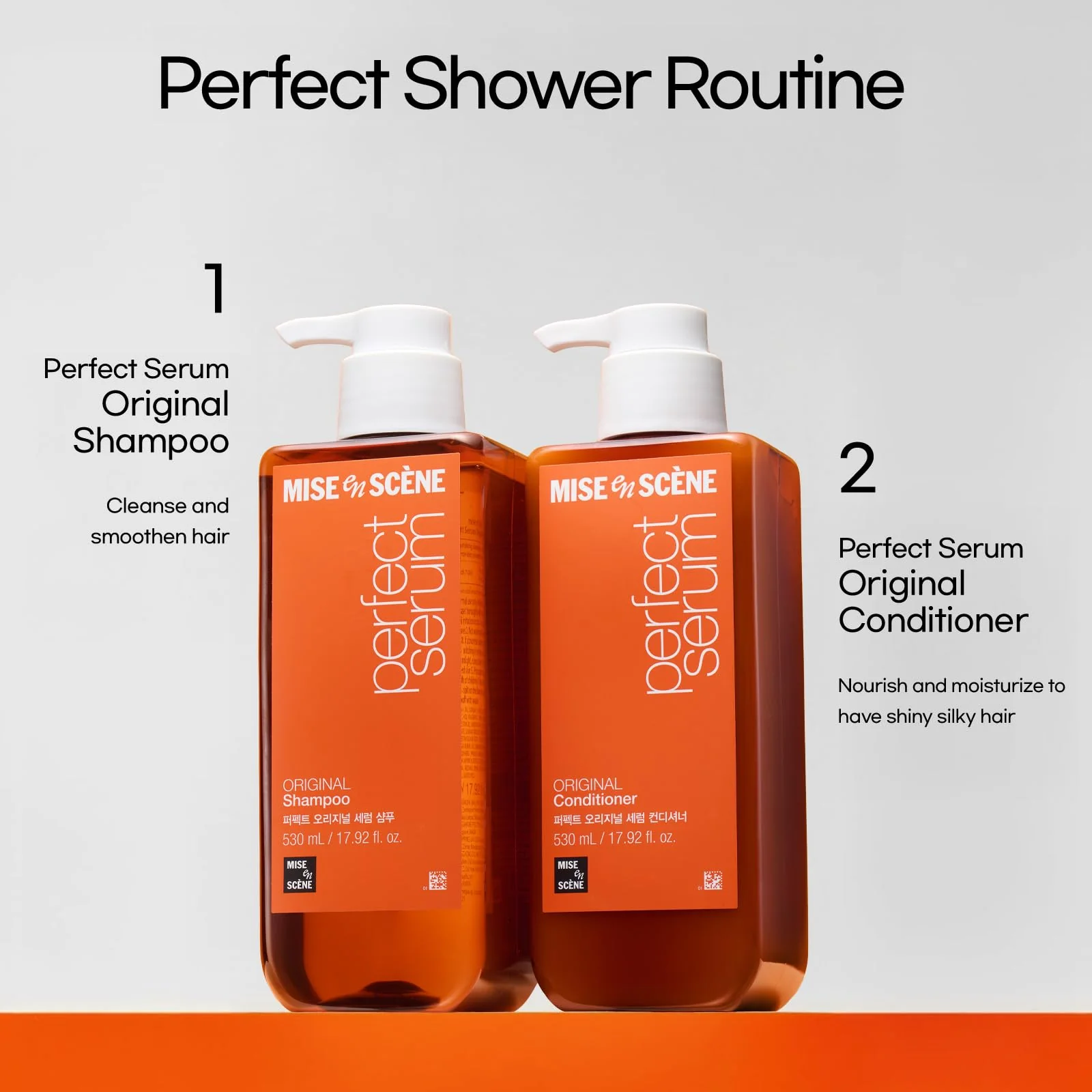 Mise En Scene Perfect Serum Original Shampoo For Damaged Hair - KoreanShampoo with Moroccan Oil, Jojoba Seed, Damage Care MoroccanOil HairProducts | 17.92 Fl Oz - Image 4