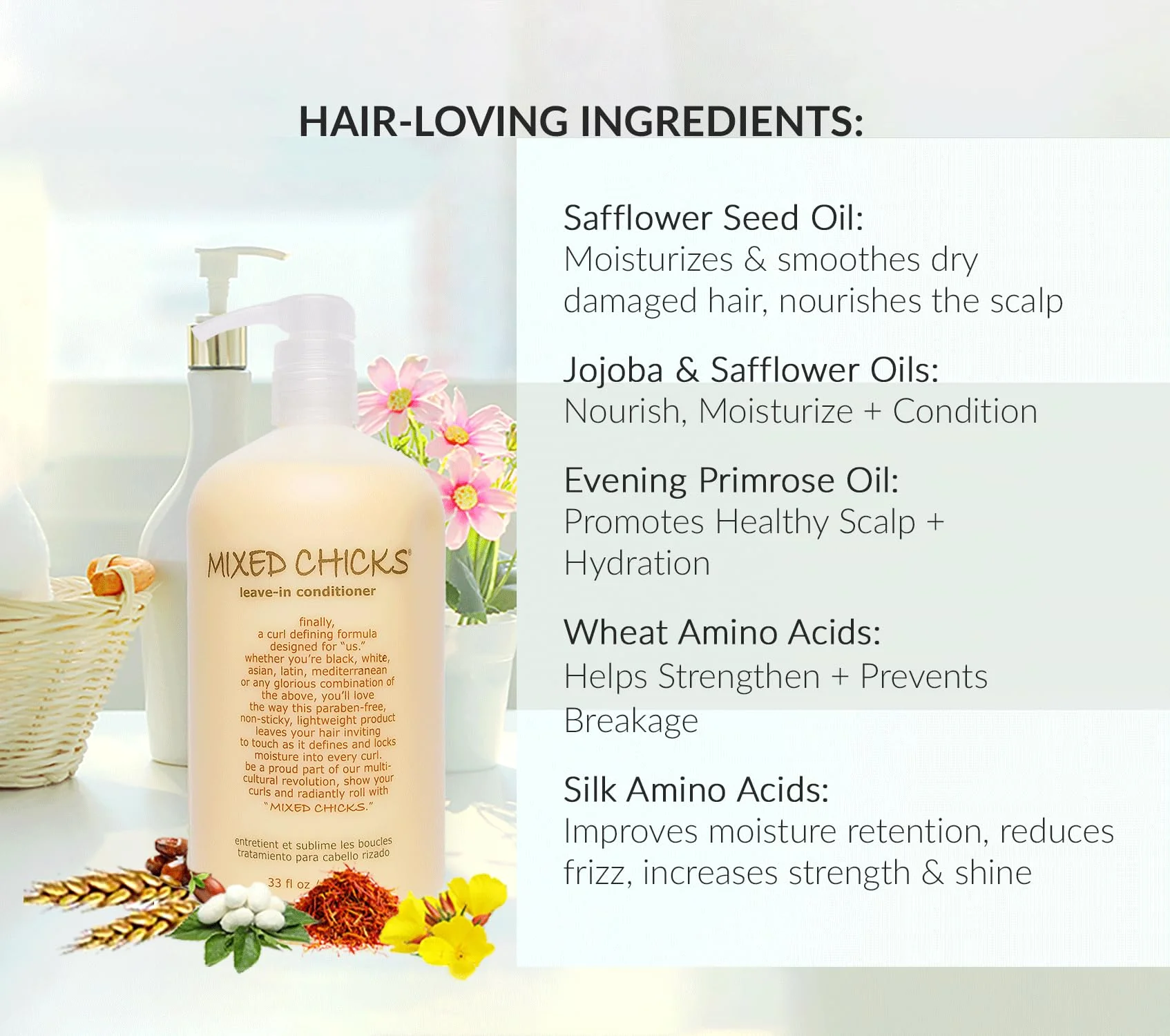 Mixed Chicks Curl Defining & Frizz Eliminating Leave-In Conditioner, 33 fl.oz. - Image 6