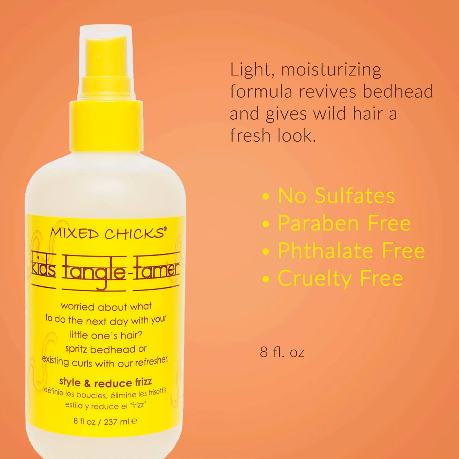 Mixed Chicks Kid's Quad Pack - Shampoo, Conditioner, Leave-in Conditioner, Tangle-Tamer, 8 fl.oz (Pack of 4) - Image 7