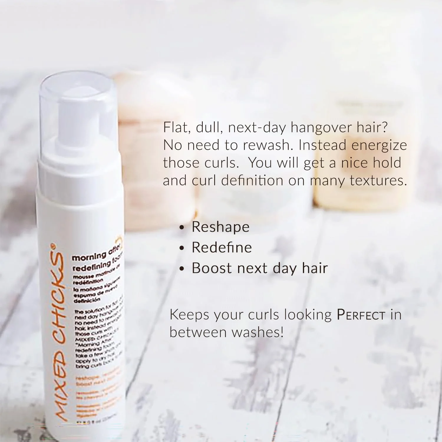 Mixed Chicks Morning After Redefining Hair Foam, 8 fl.oz. / 236ml - Image 4