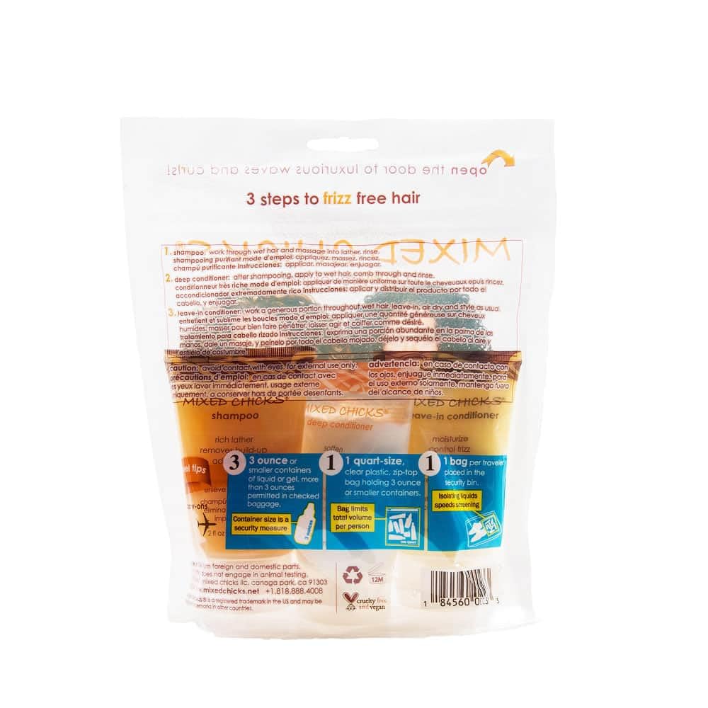 Mixed Chicks Travel & Trial Pack - Shampoo, Deep Conditioner, Leave-in Conditioner, 2 fl. oz. each - Image 4