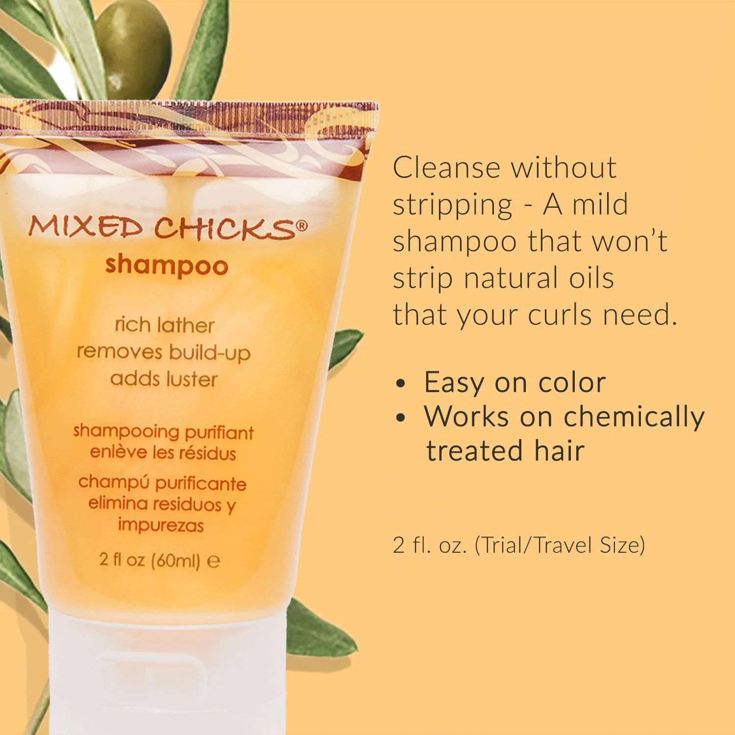 Mixed Chicks Travel & Trial Pack - Shampoo, Deep Conditioner, Leave-in Conditioner, 2 fl. oz. each - Image 5