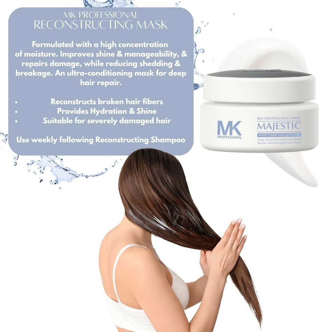 MK PROFESSIONAL Hair Mask for Dry Damaged Hair & Growth, Reconstructing Deep Conditioning Protein Mask, Provide Hydration & Shine, Prevent Future Breakage - 6.8 Fl Oz (200 ml) - Image 3